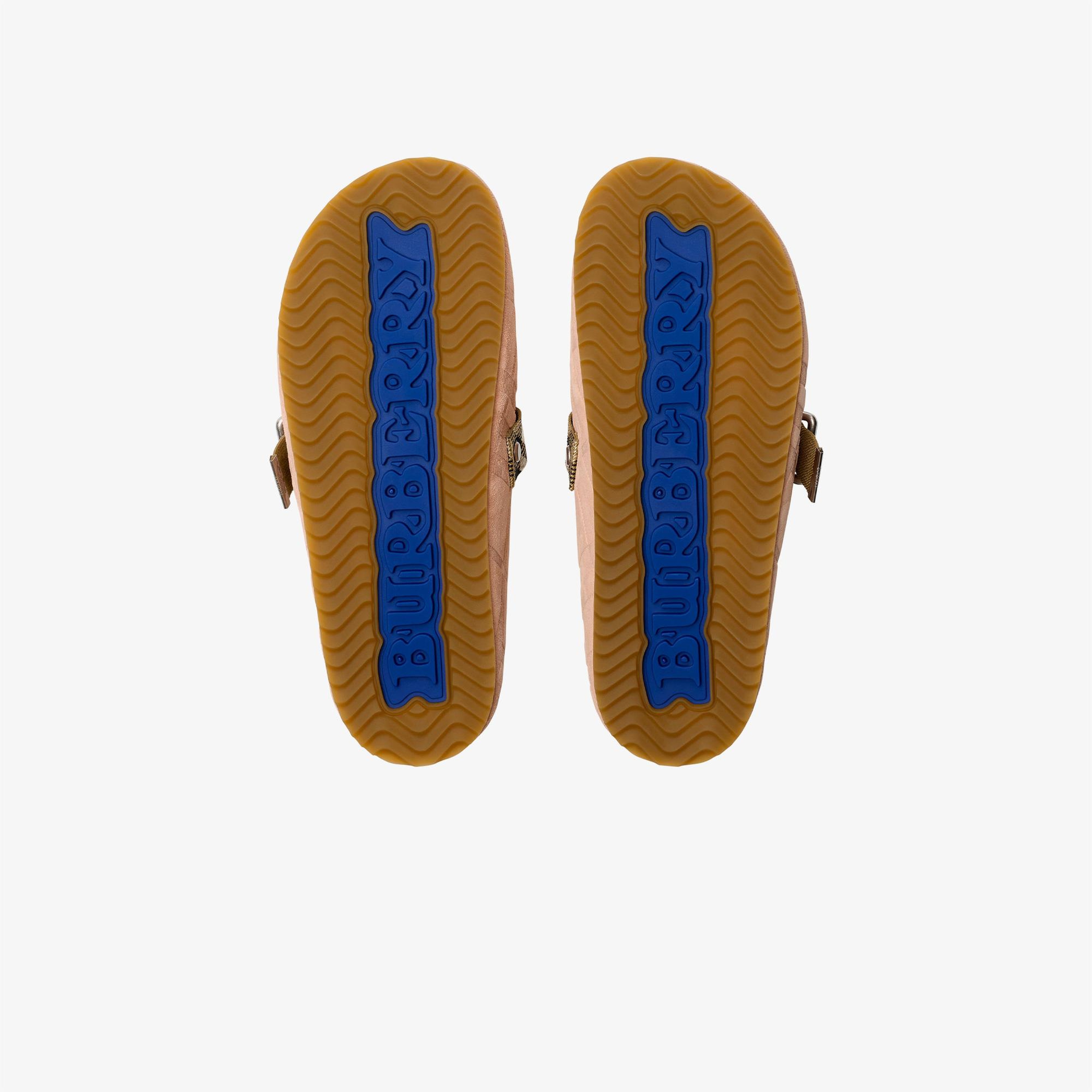 Burberry Check Suede Urchin Clogs Kadın Pembe Terlik