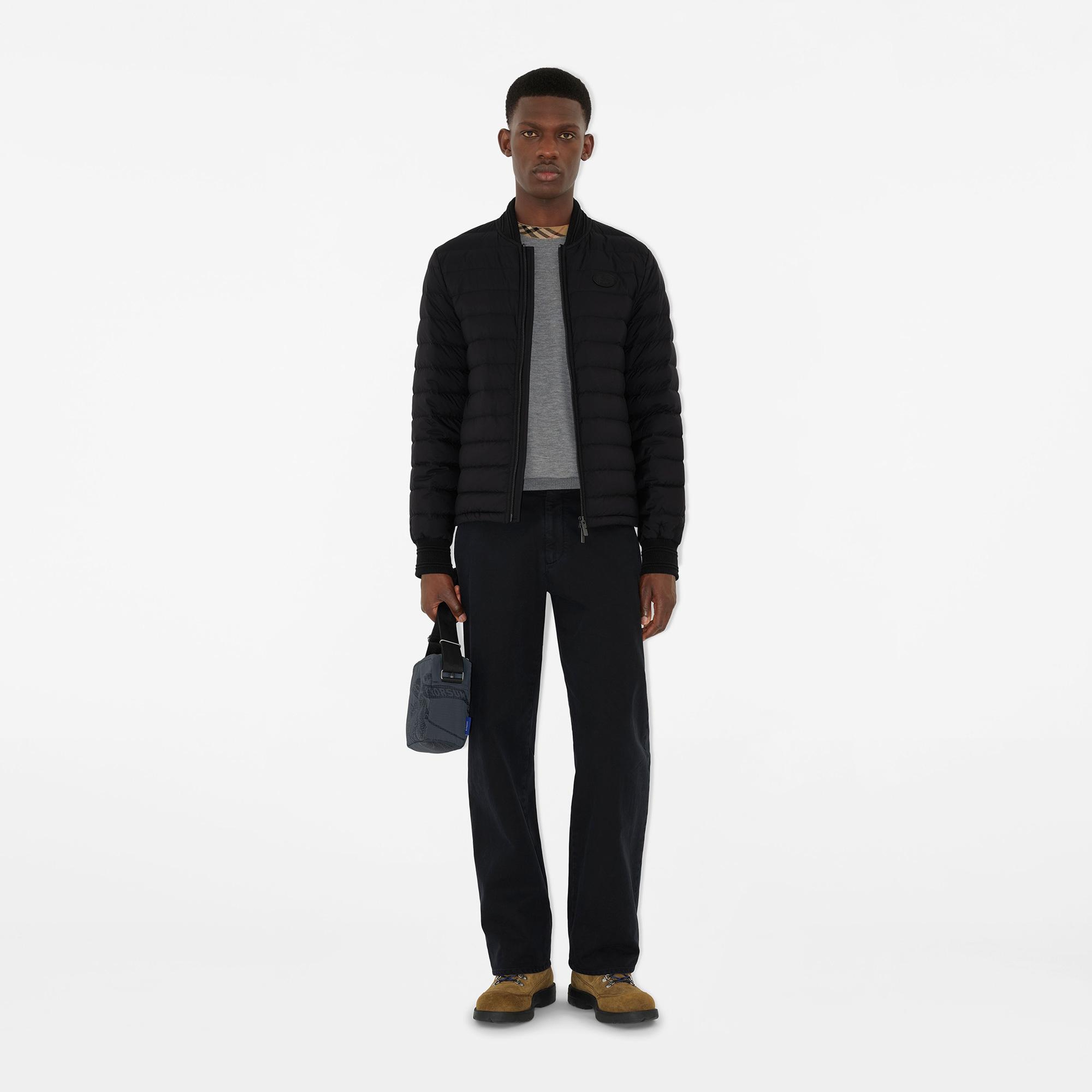 Burberry Dalham Nylon Puffer Erkek Siyah Mont