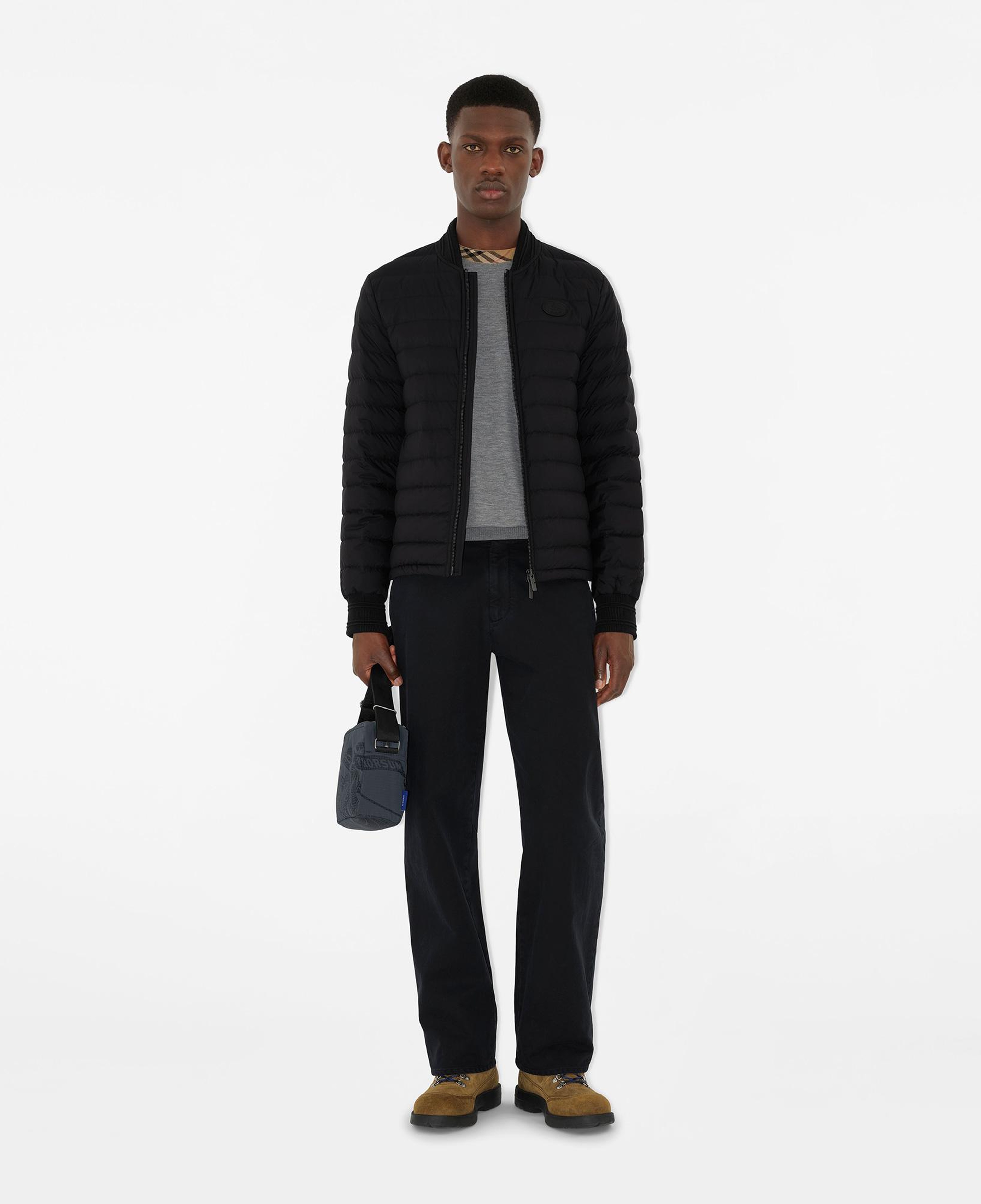 Burberry Dalham Nylon Puffer Erkek Siyah Mont