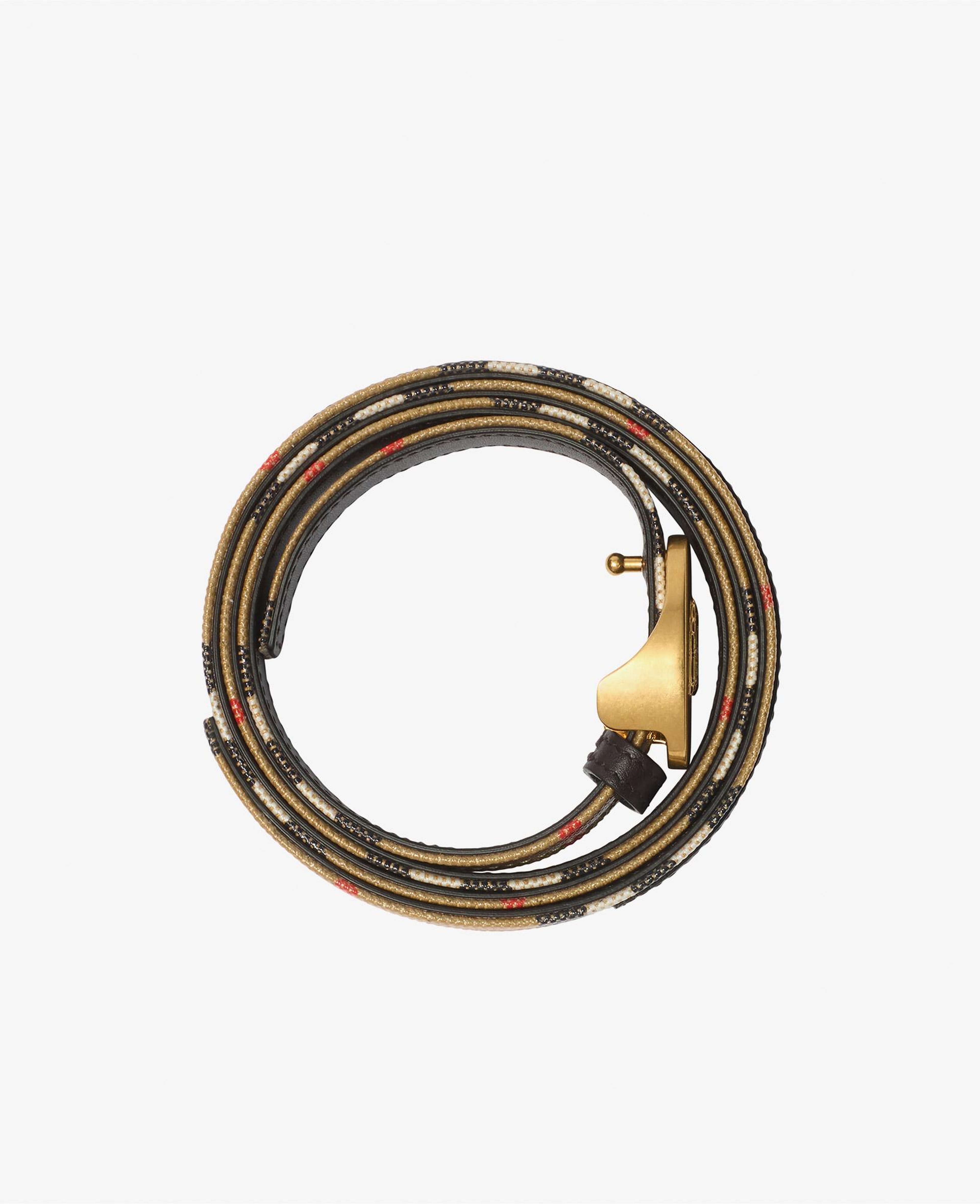 Burberry Thin Reversible Check Knight Stamp Kadın Bej Kemer