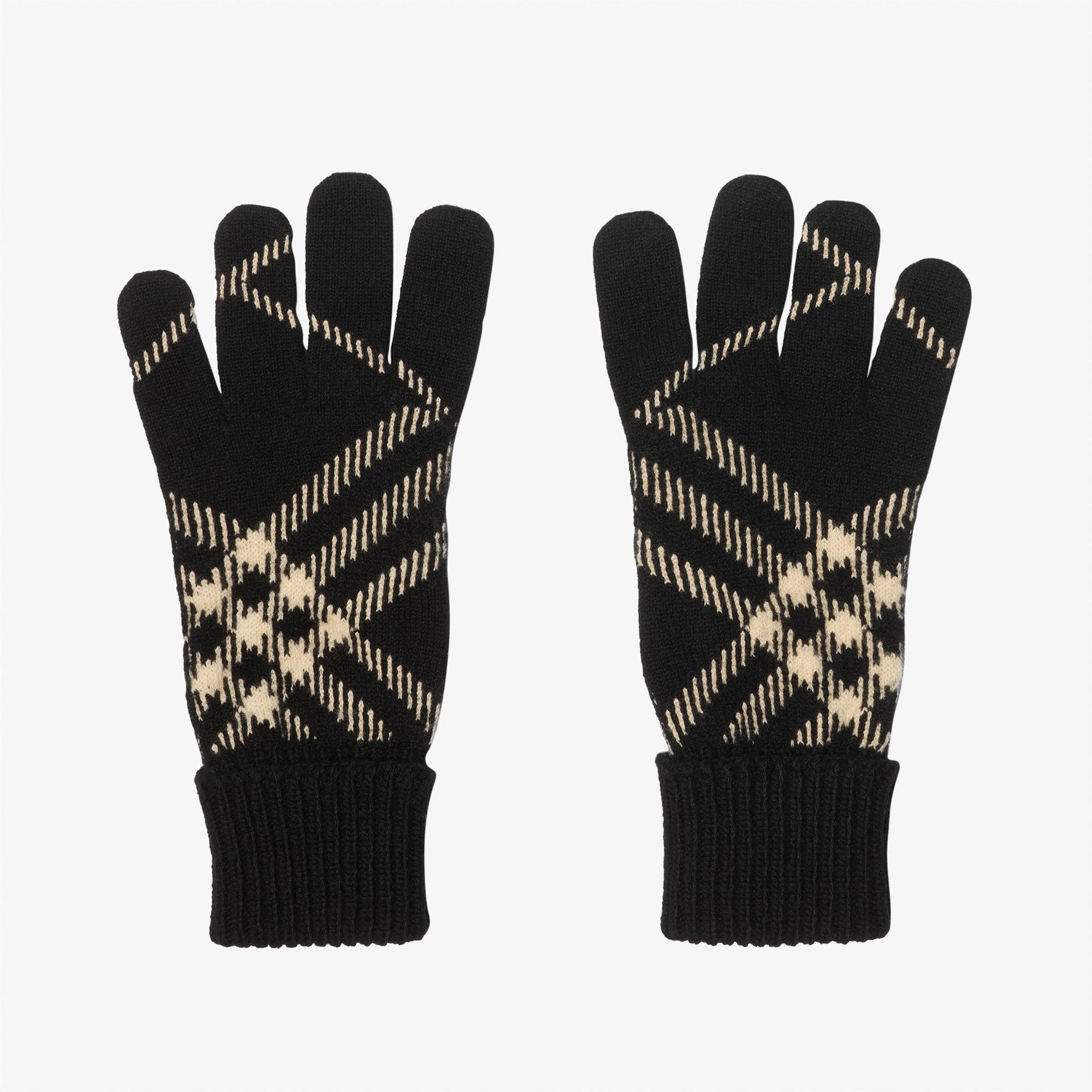 Burberry Core Check Erkek Siyah Eldiven