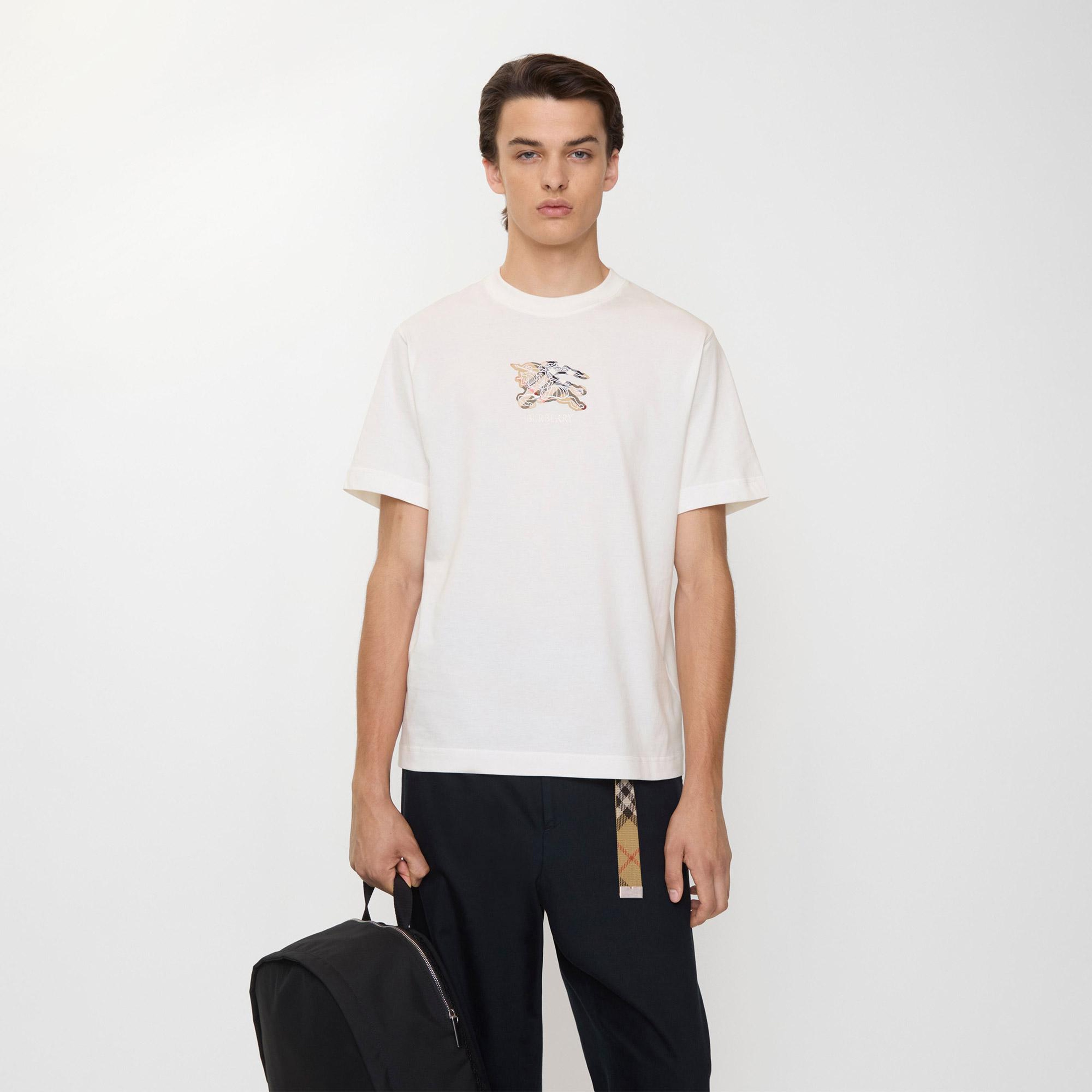 Burberry Seth Erkek Beyaz T-Shirt