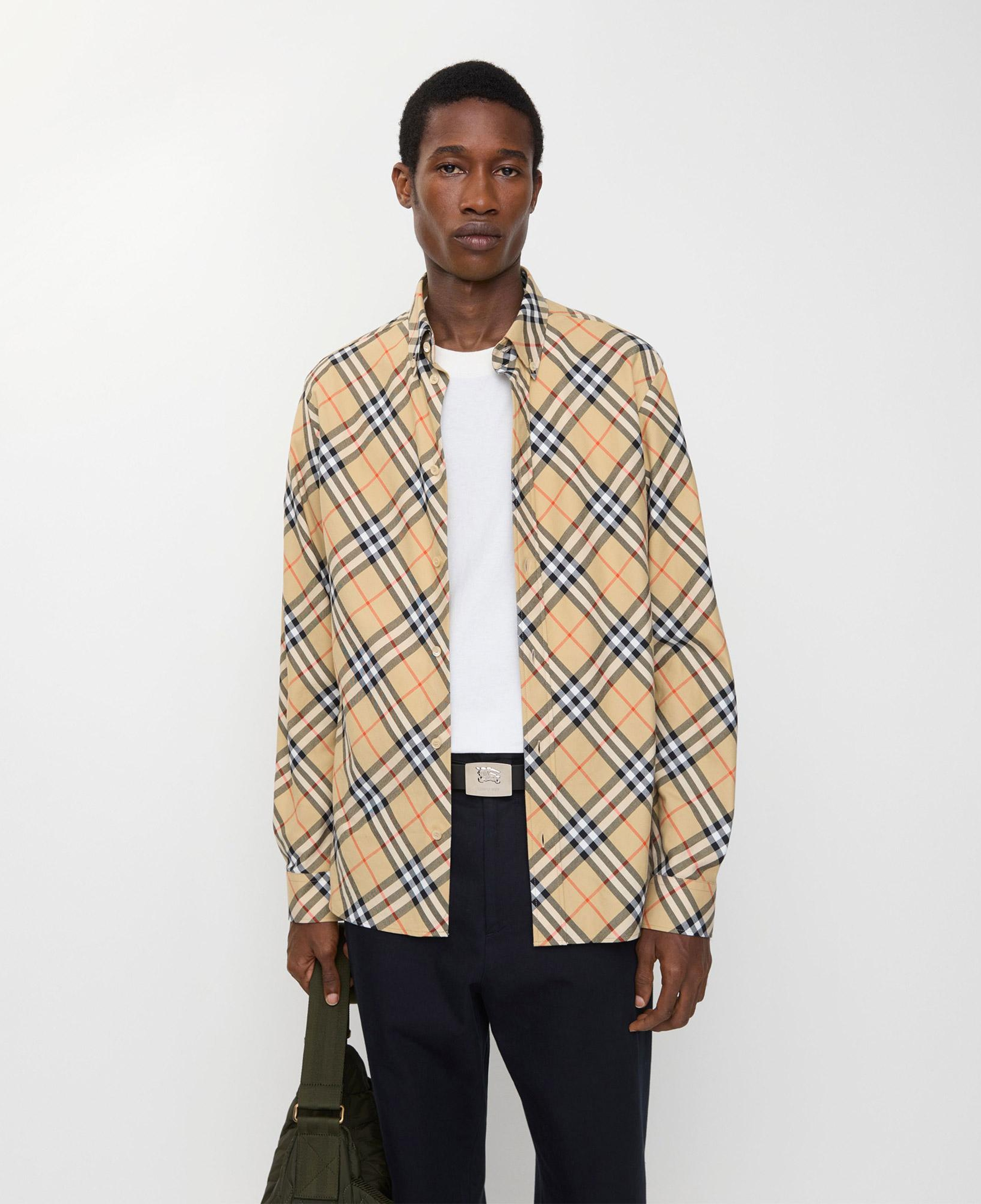 Burberry Roan Erkek Bej Gömlek