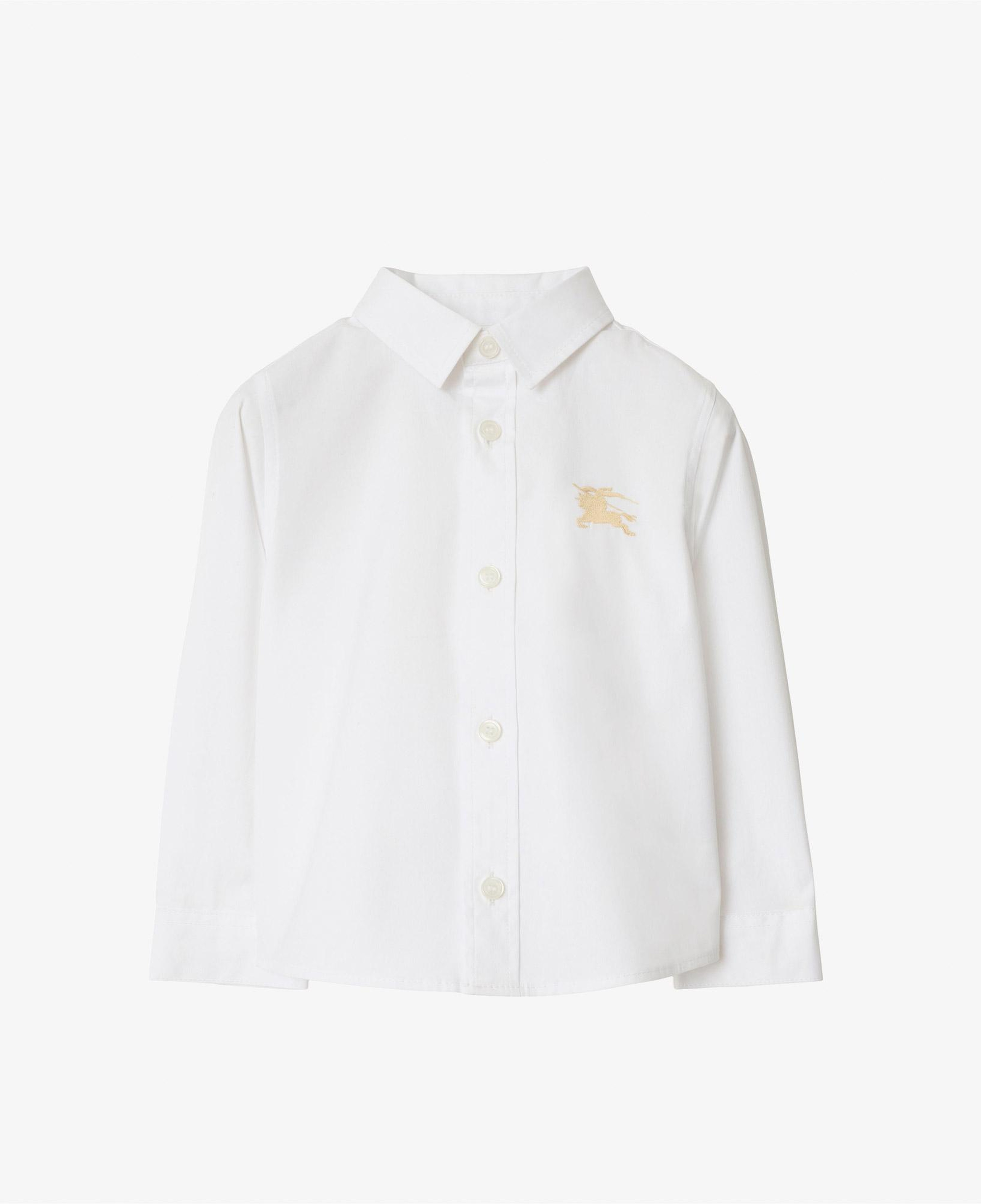 Burberry Owen Stretch Cotton Çocuk Beyaz Gömlek