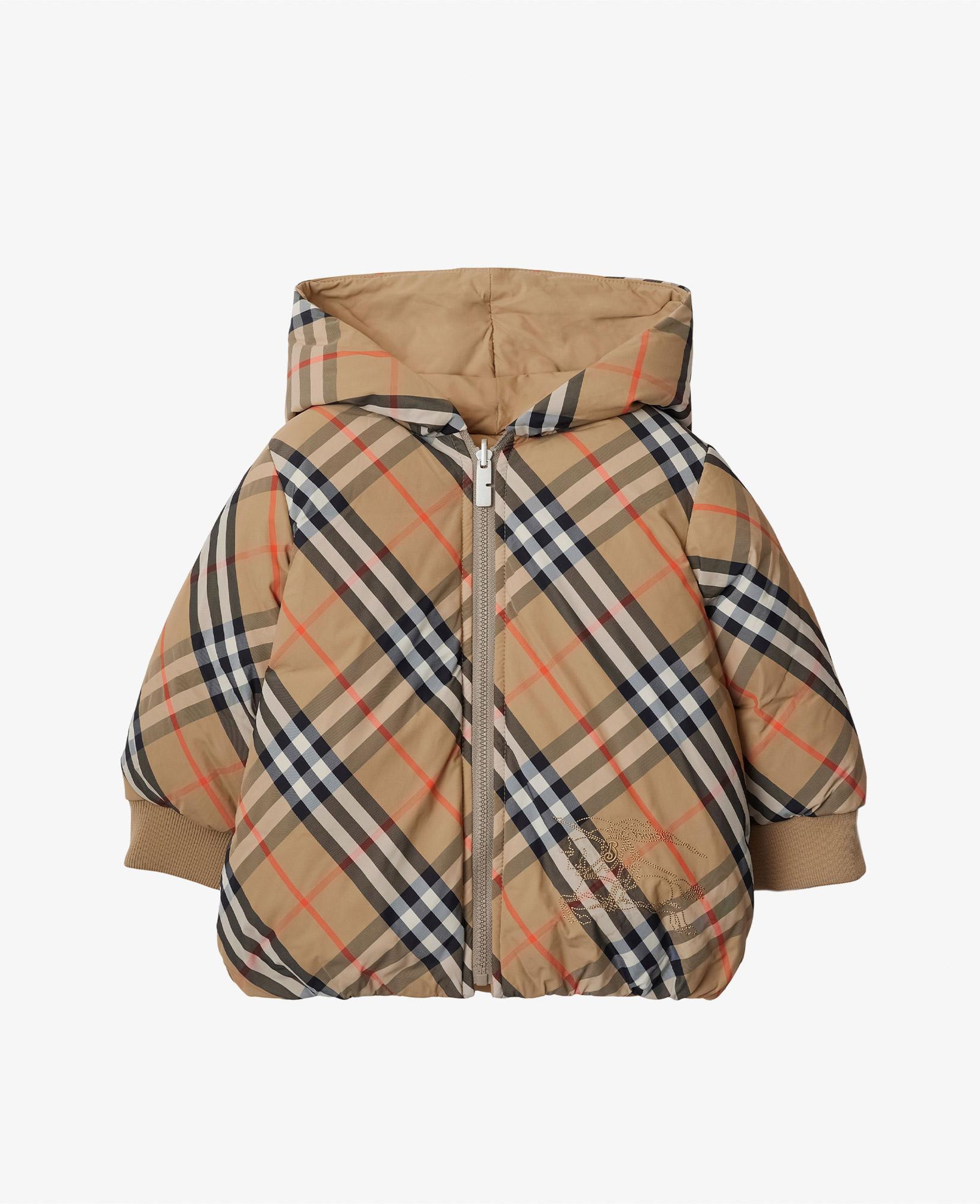 Burberry Axel Reversible Check Nylon Puffer Çocuk Bej Mont