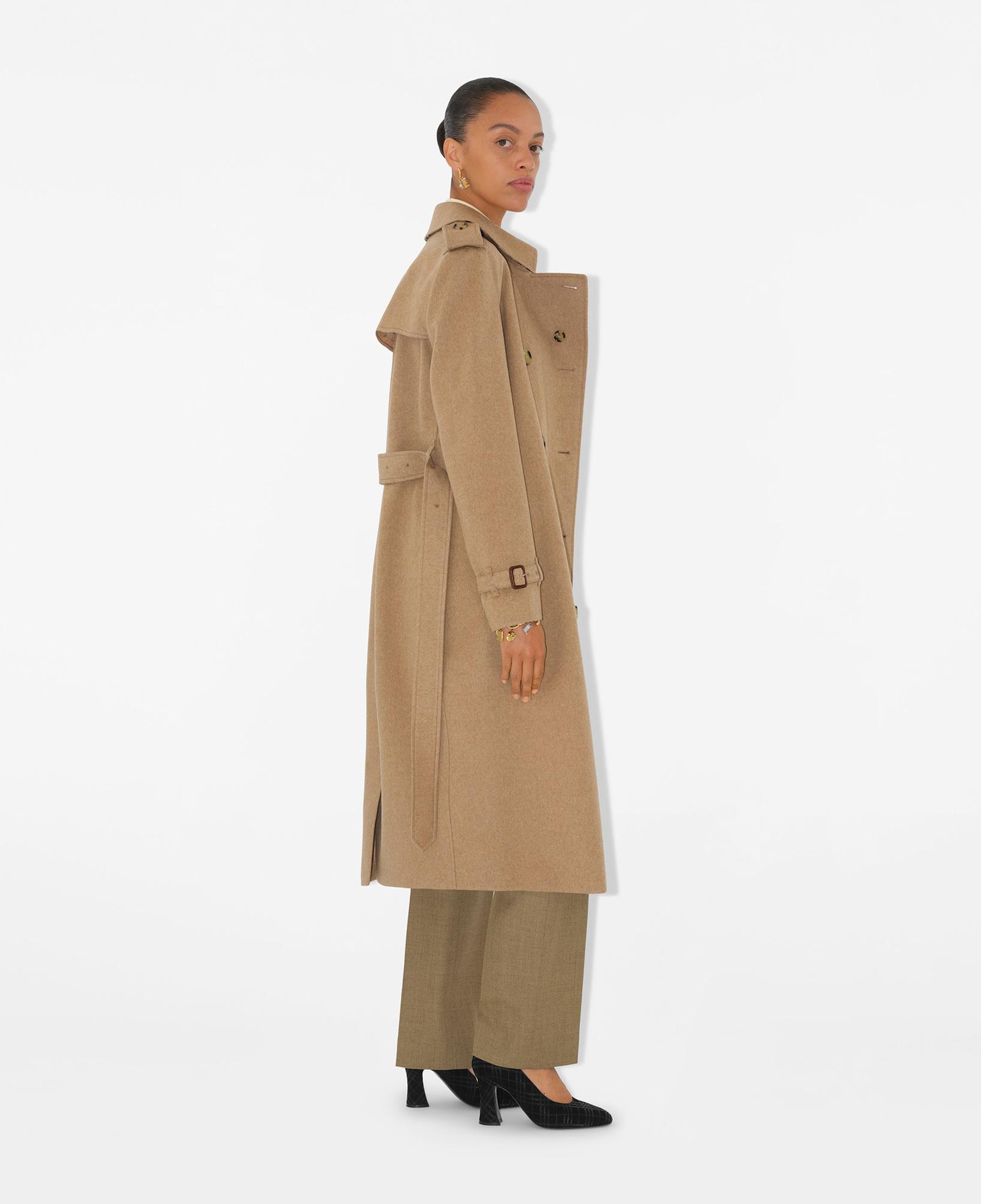 Burberry Long Cashmere Kensington Kadın Bej Kaban