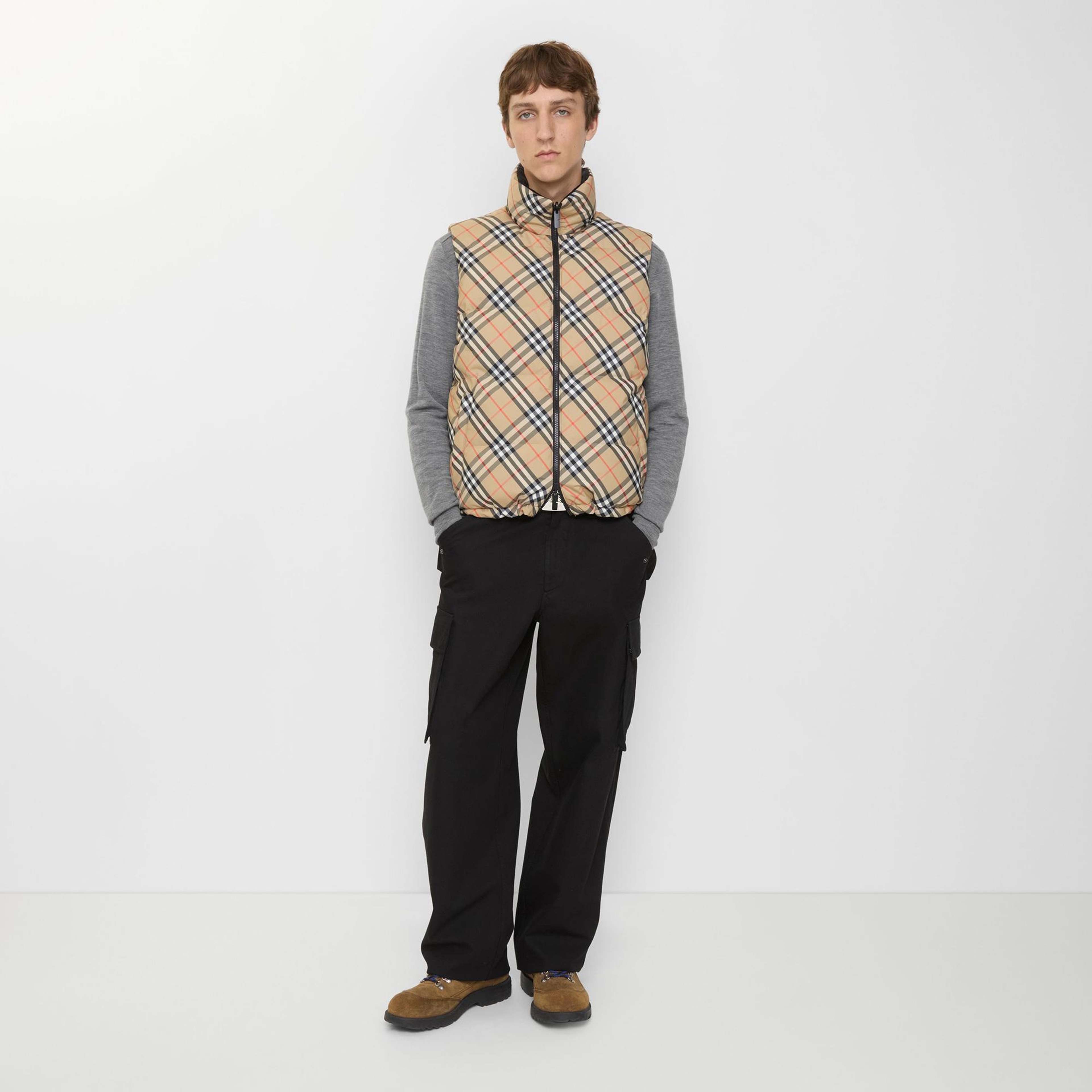 Burberry Snowshill Check Erkek Bej Yelek