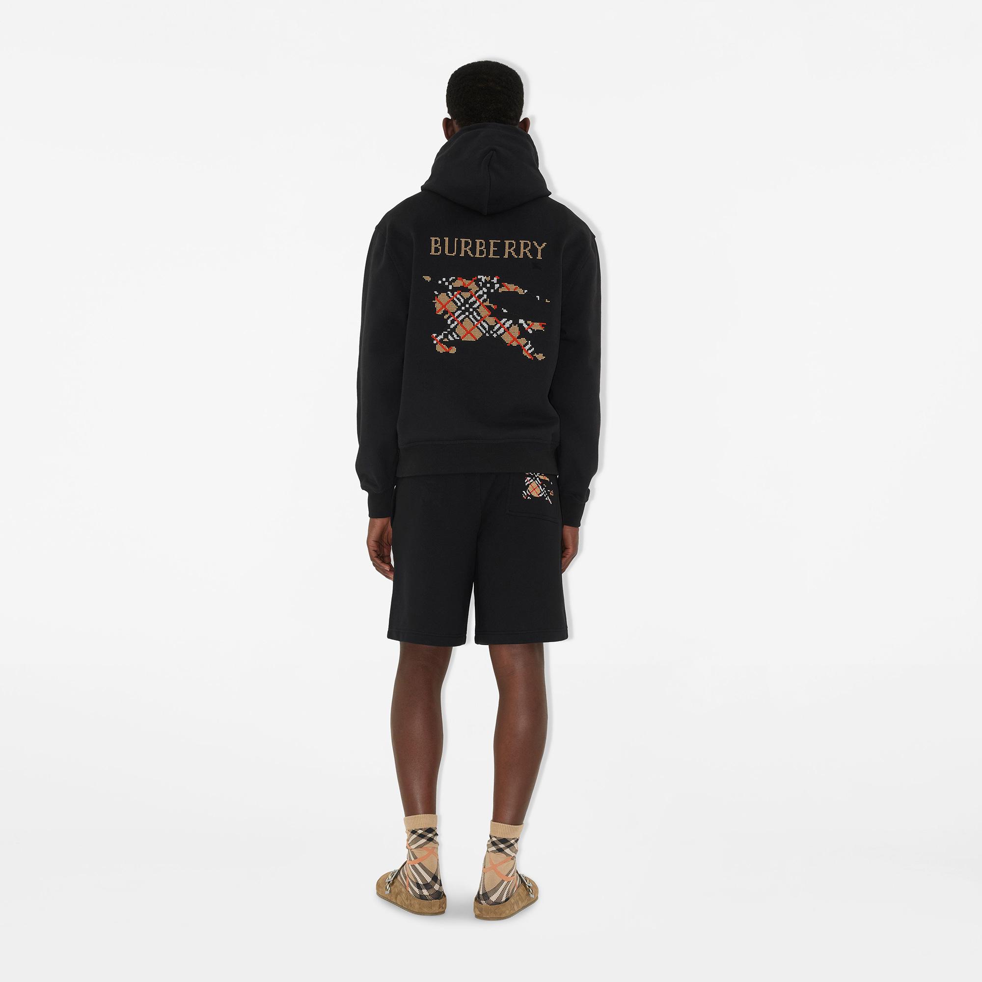 Burberry Reilly Cross Stitch Cotton Erkek Siyah Sweatshirt