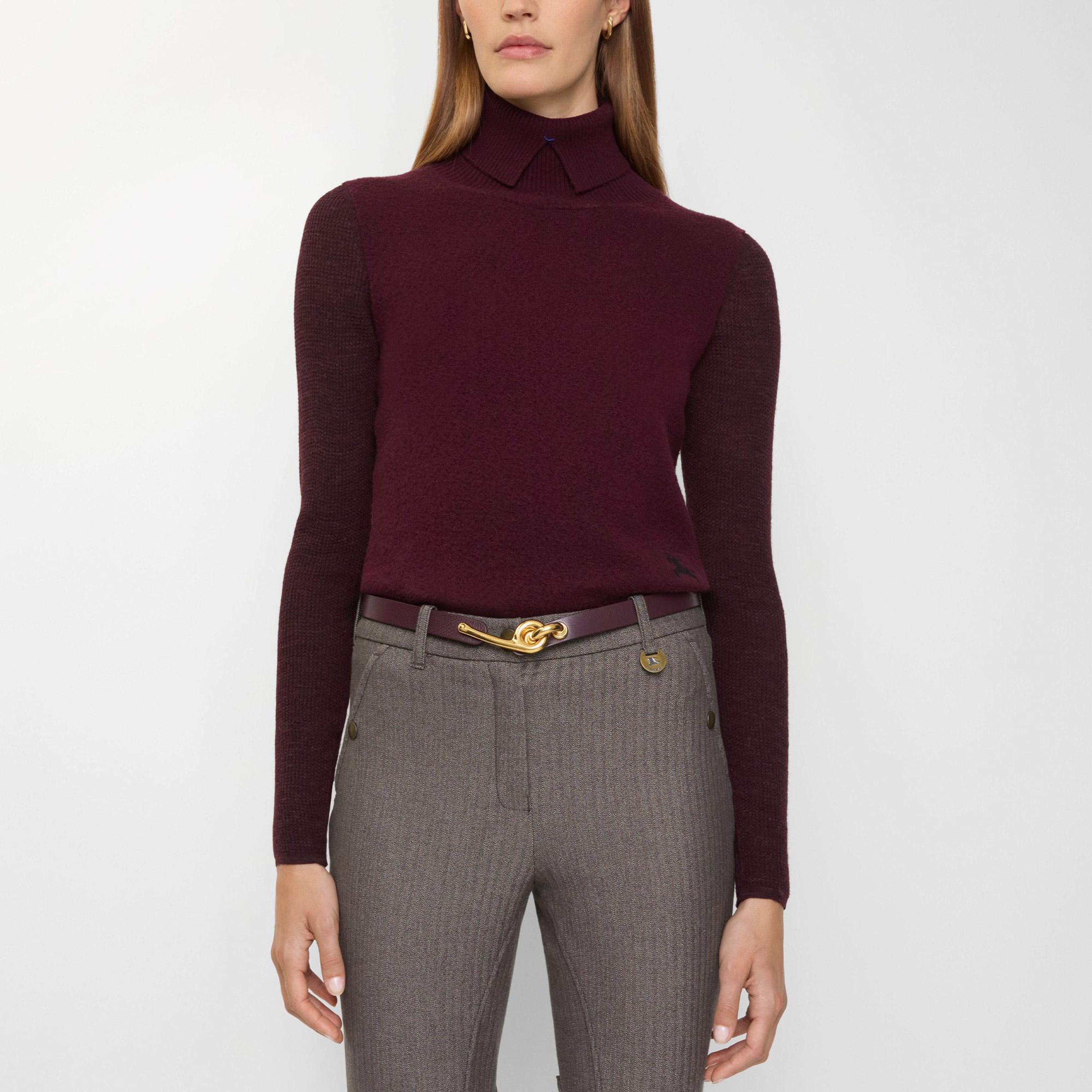 Burberry Bridle Kadın Bordo Kemer