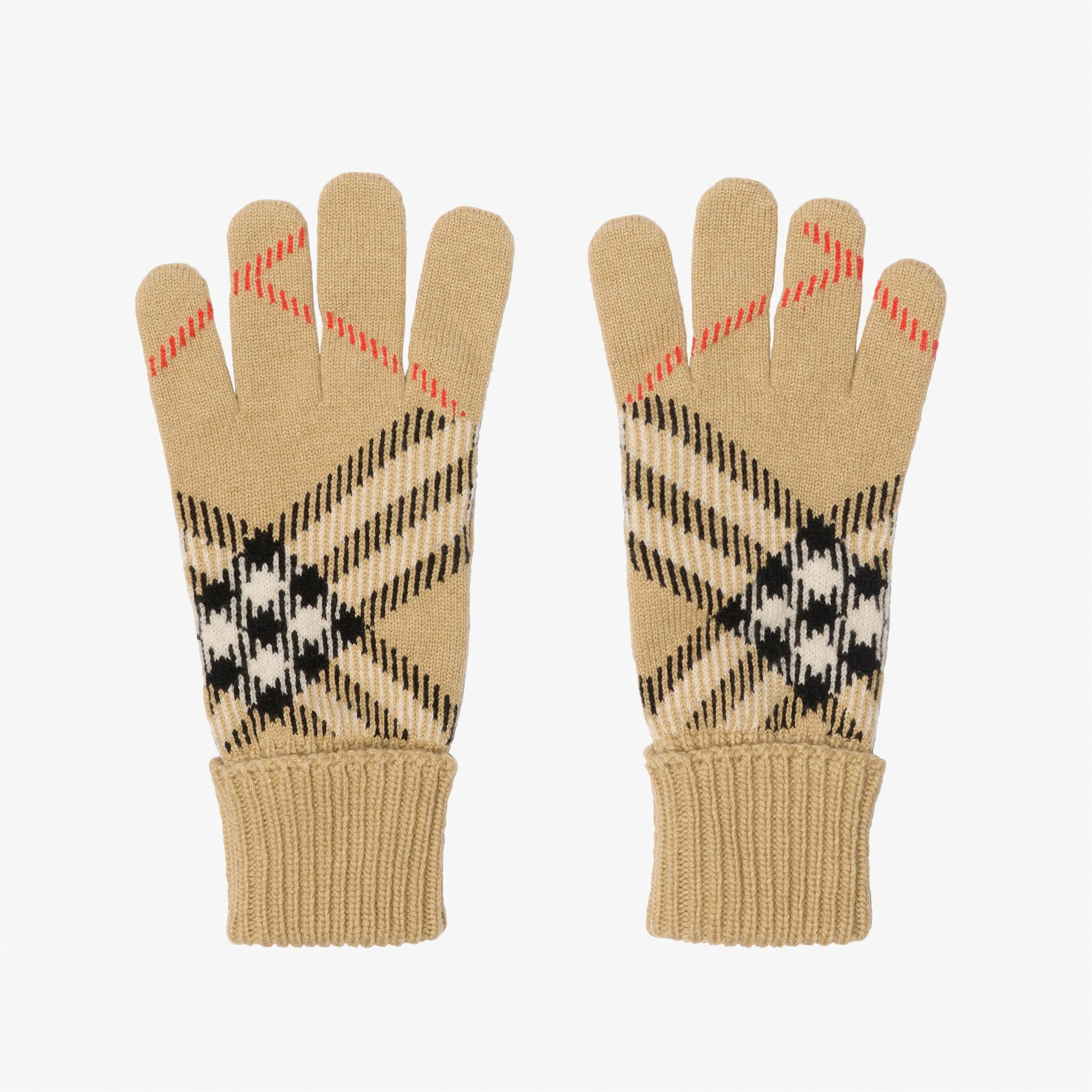 Burberry Core Check Erkek Bej Eldiven
