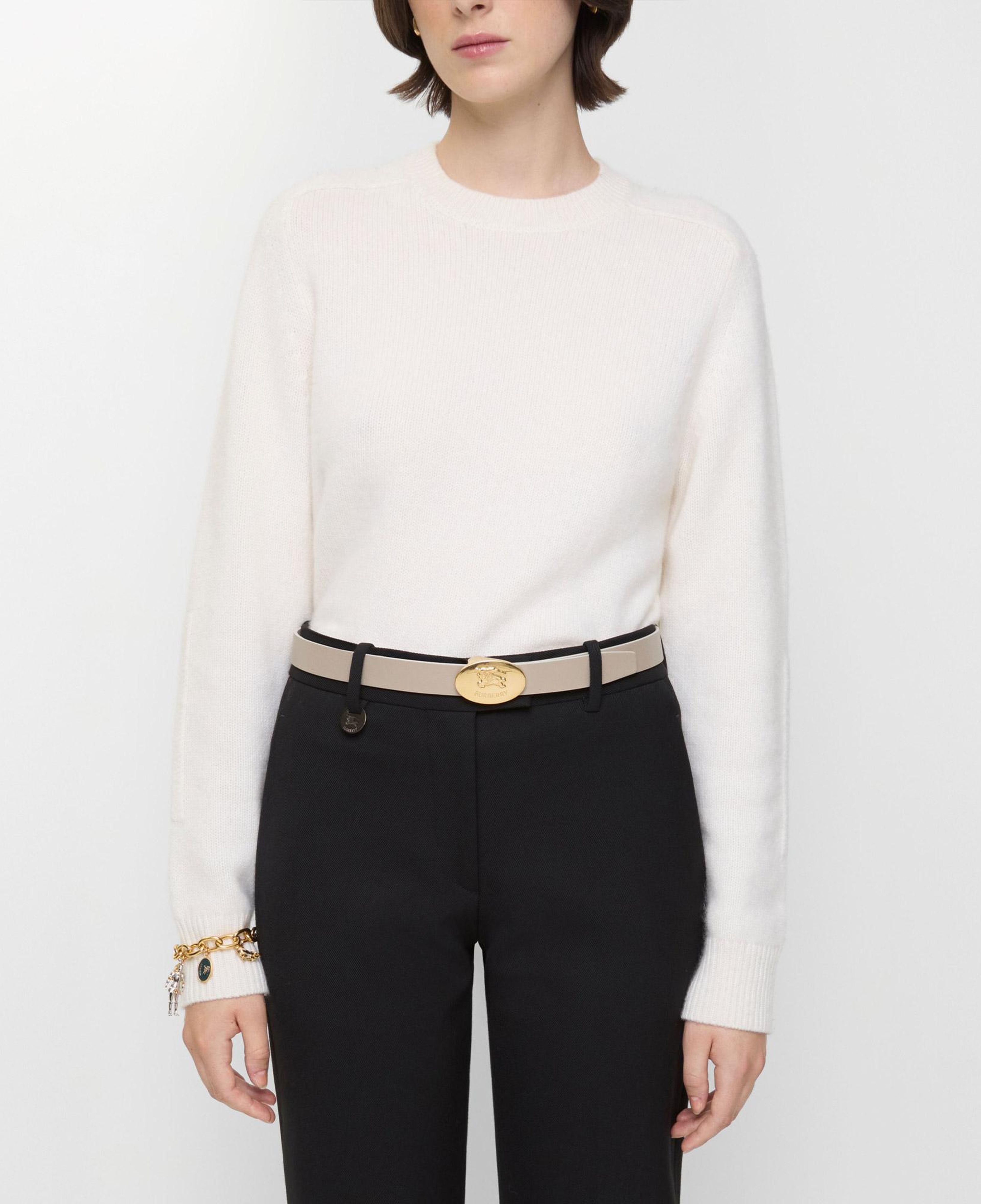 Burberry Knight Stamp Kadın Krem Kemer