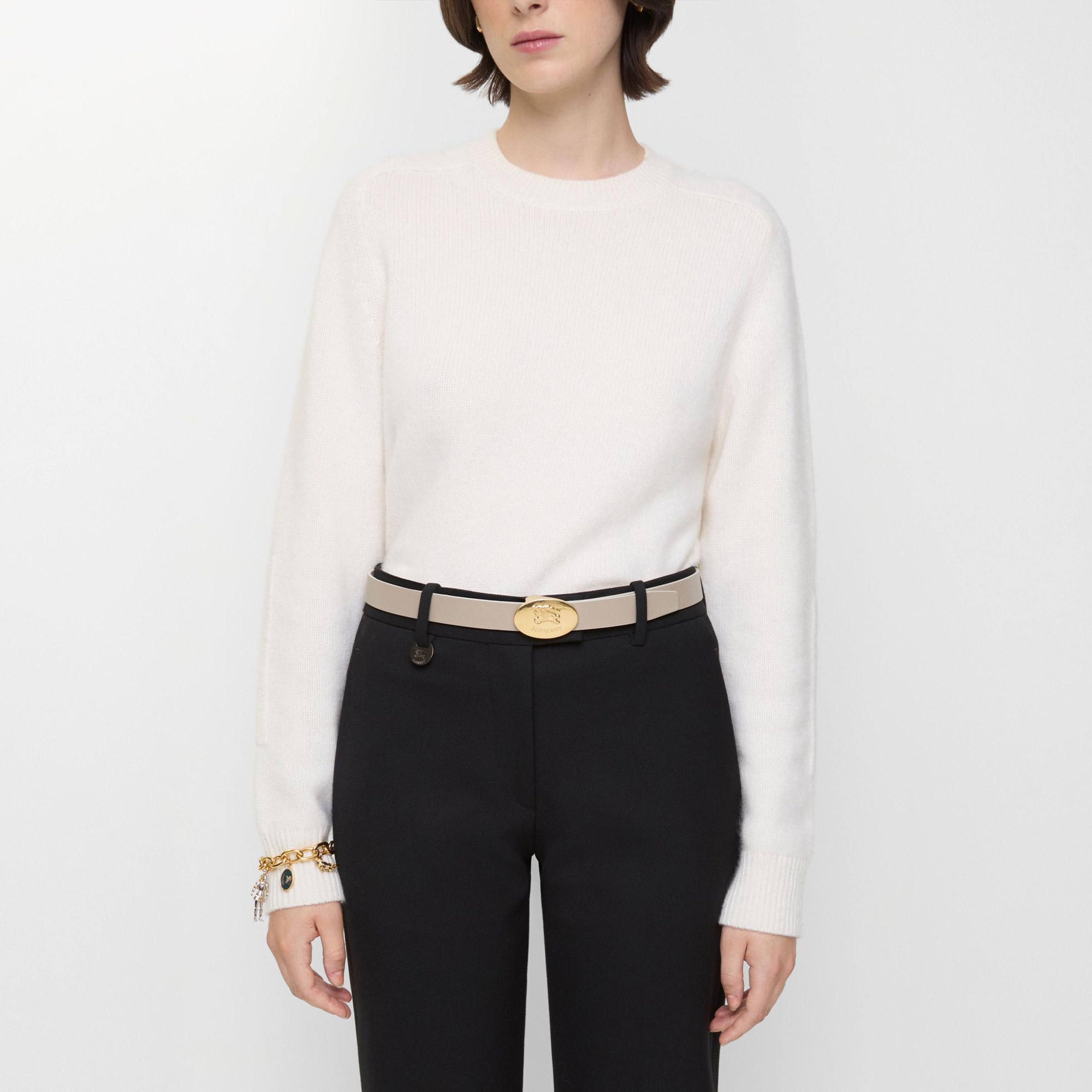 Burberry Knight Stamp Kadın Krem Kemer