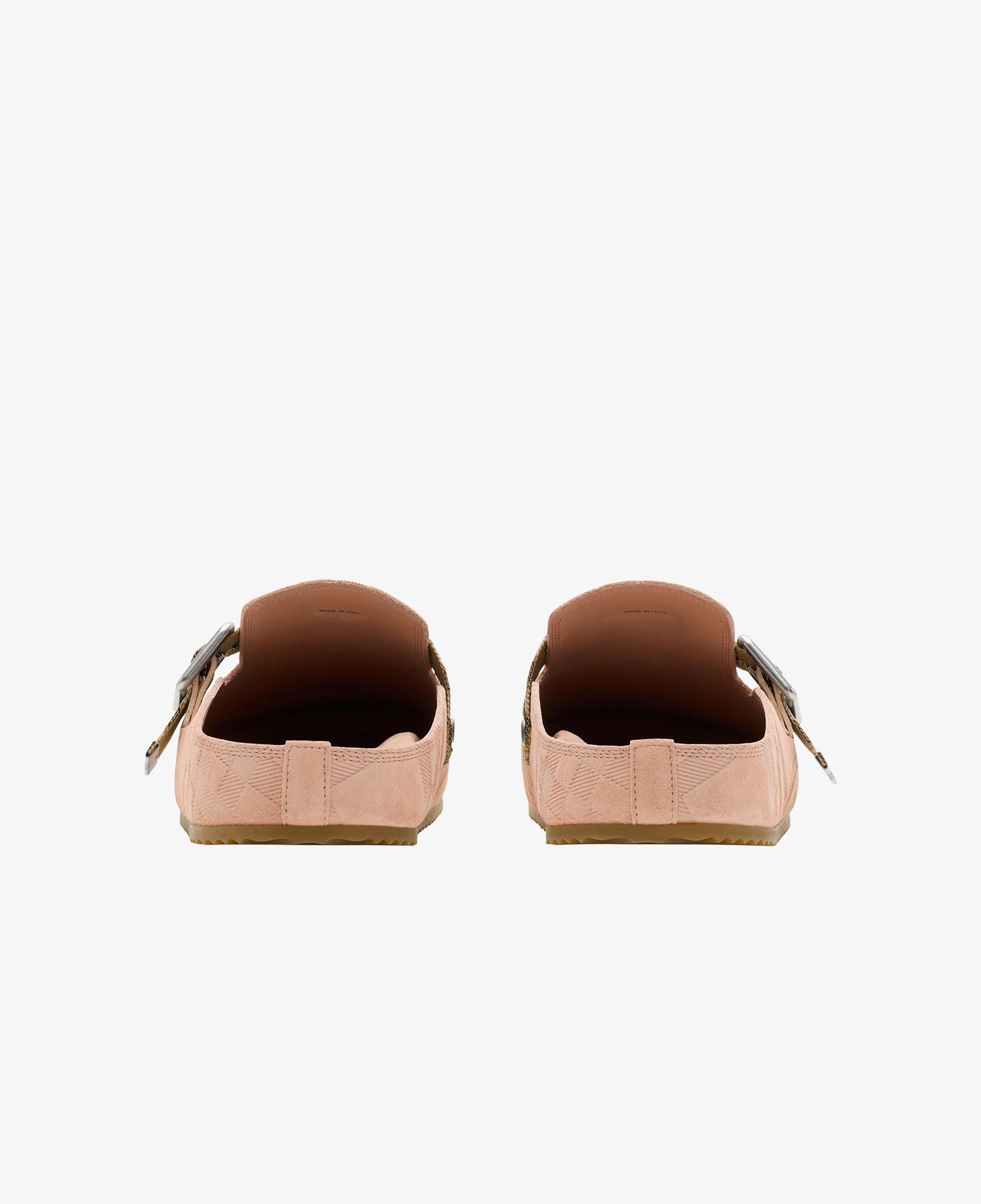 Burberry Check Suede Urchin Clogs Kadın Pembe Terlik