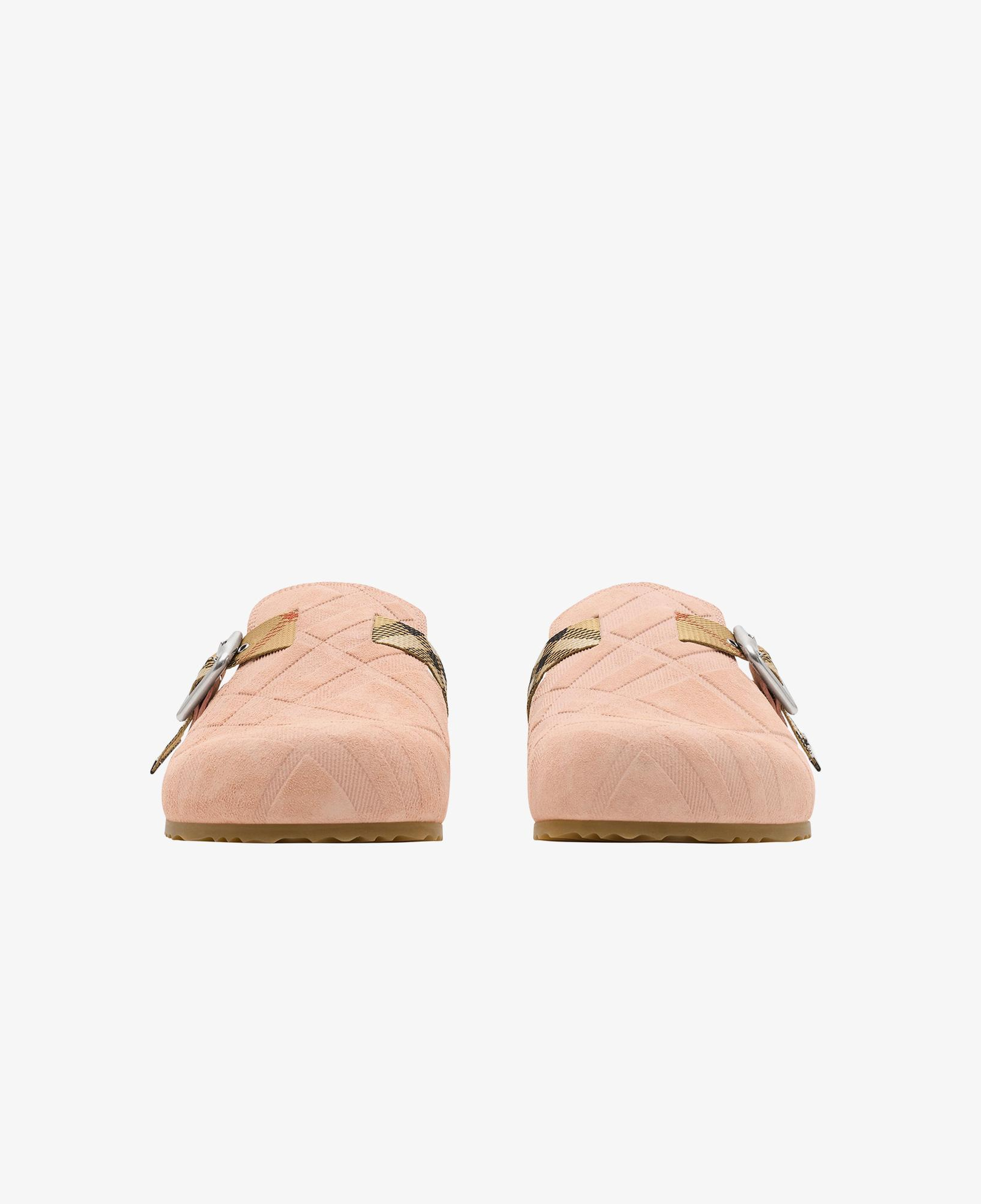 Burberry Check Suede Urchin Clogs Kadın Pembe Terlik