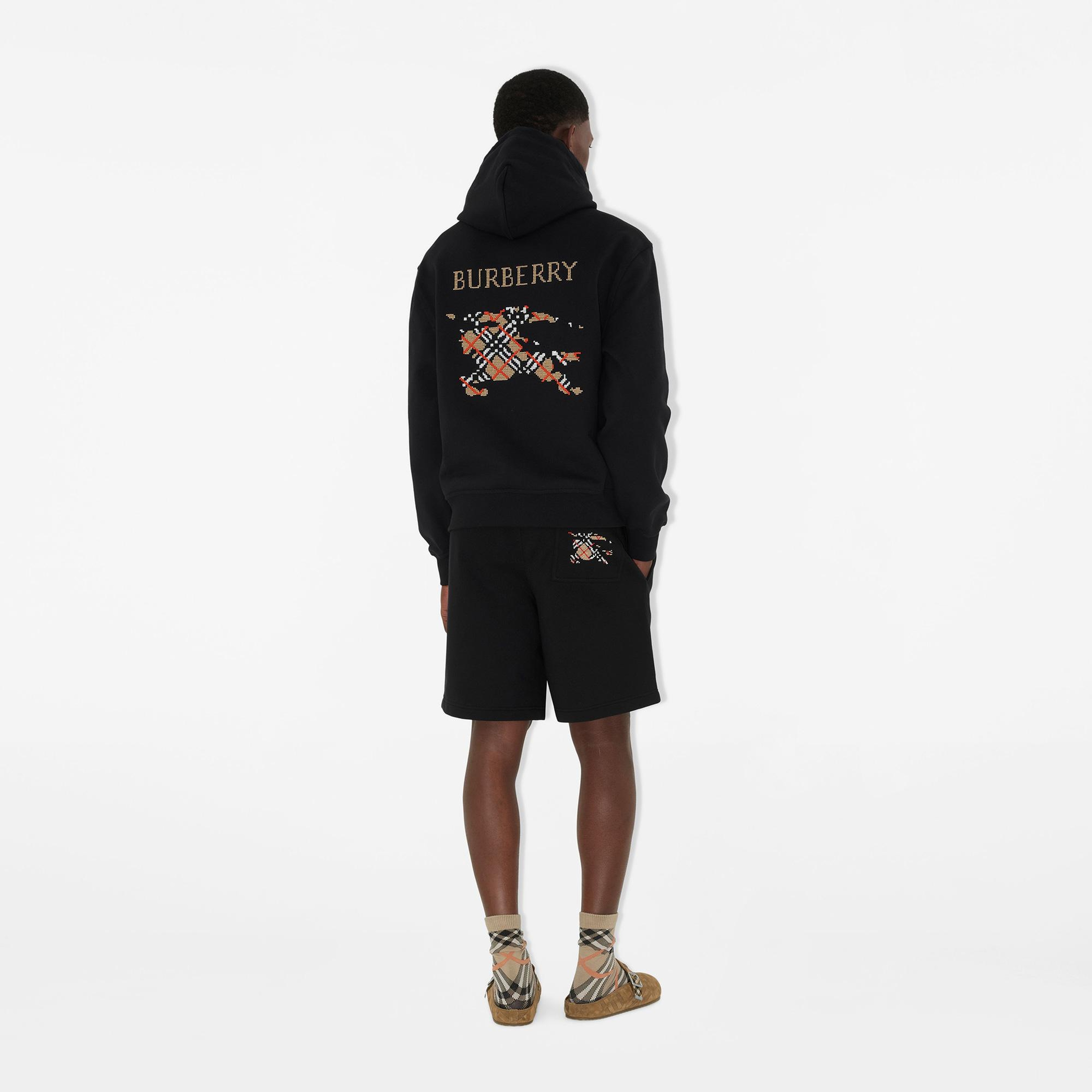 Burberry Rick Cross Stitch Cotton Erkek Siyah Şort