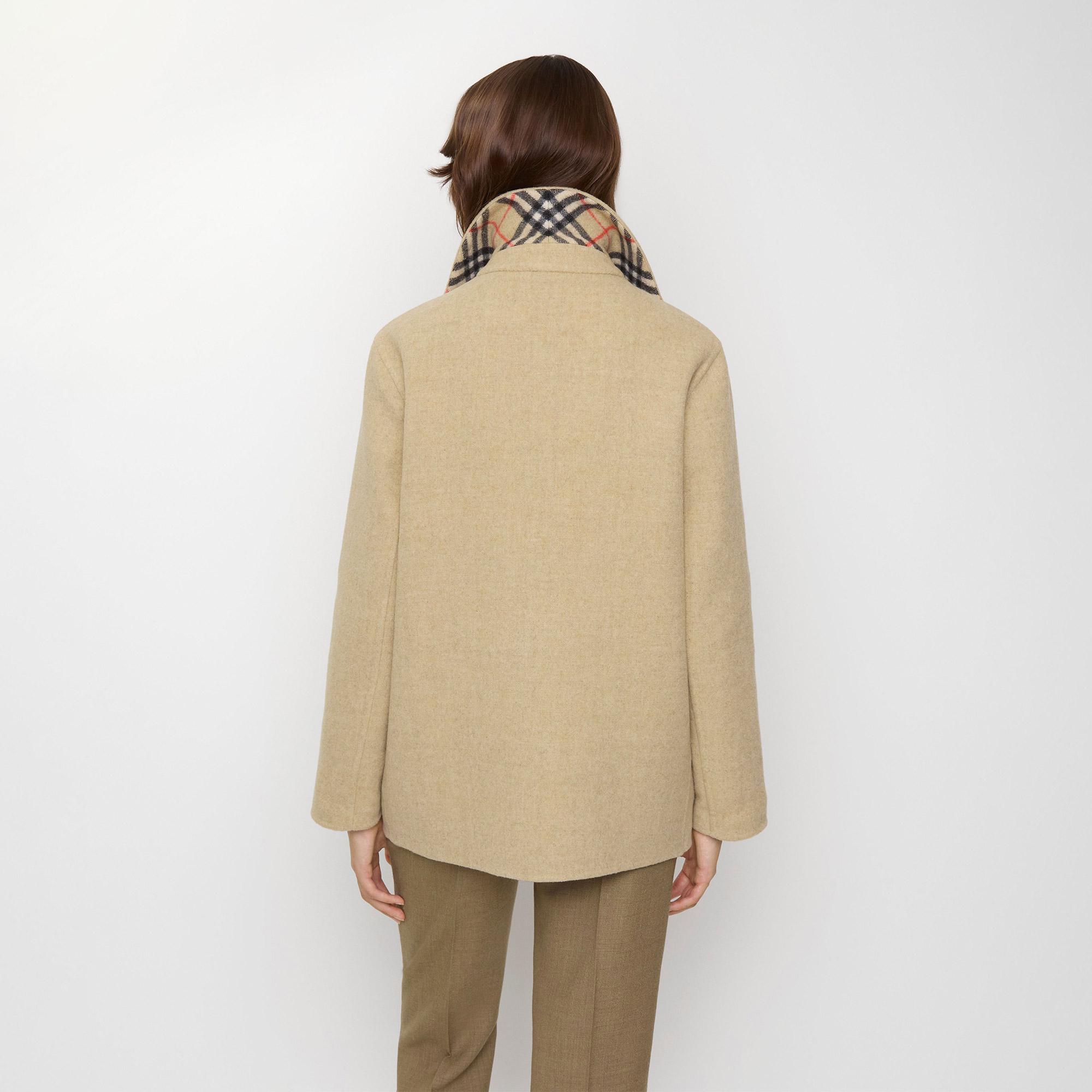 Burberry Lancashire Wool Kadın Bej Mont