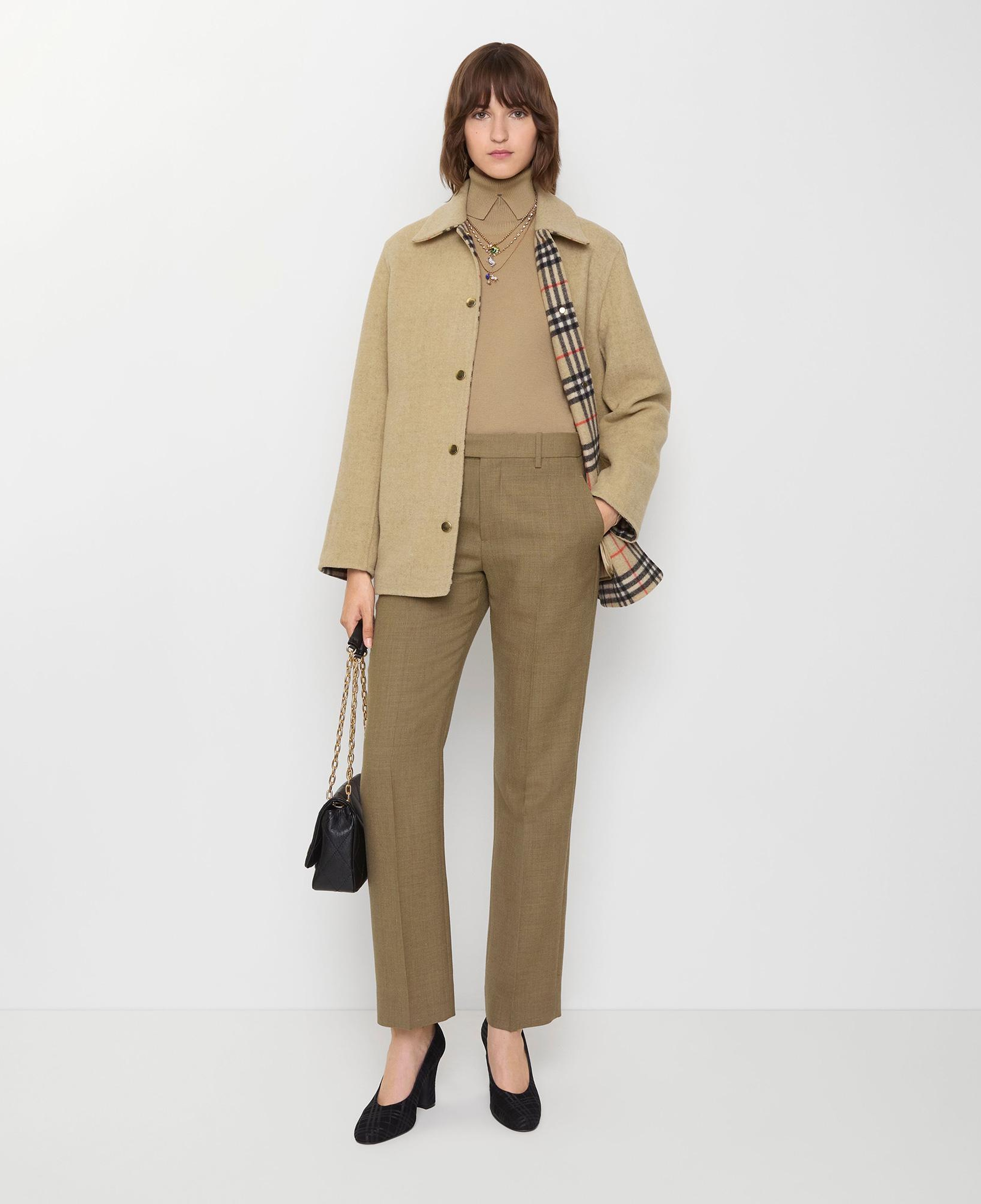 Burberry Lancashire Wool Kadın Bej Mont