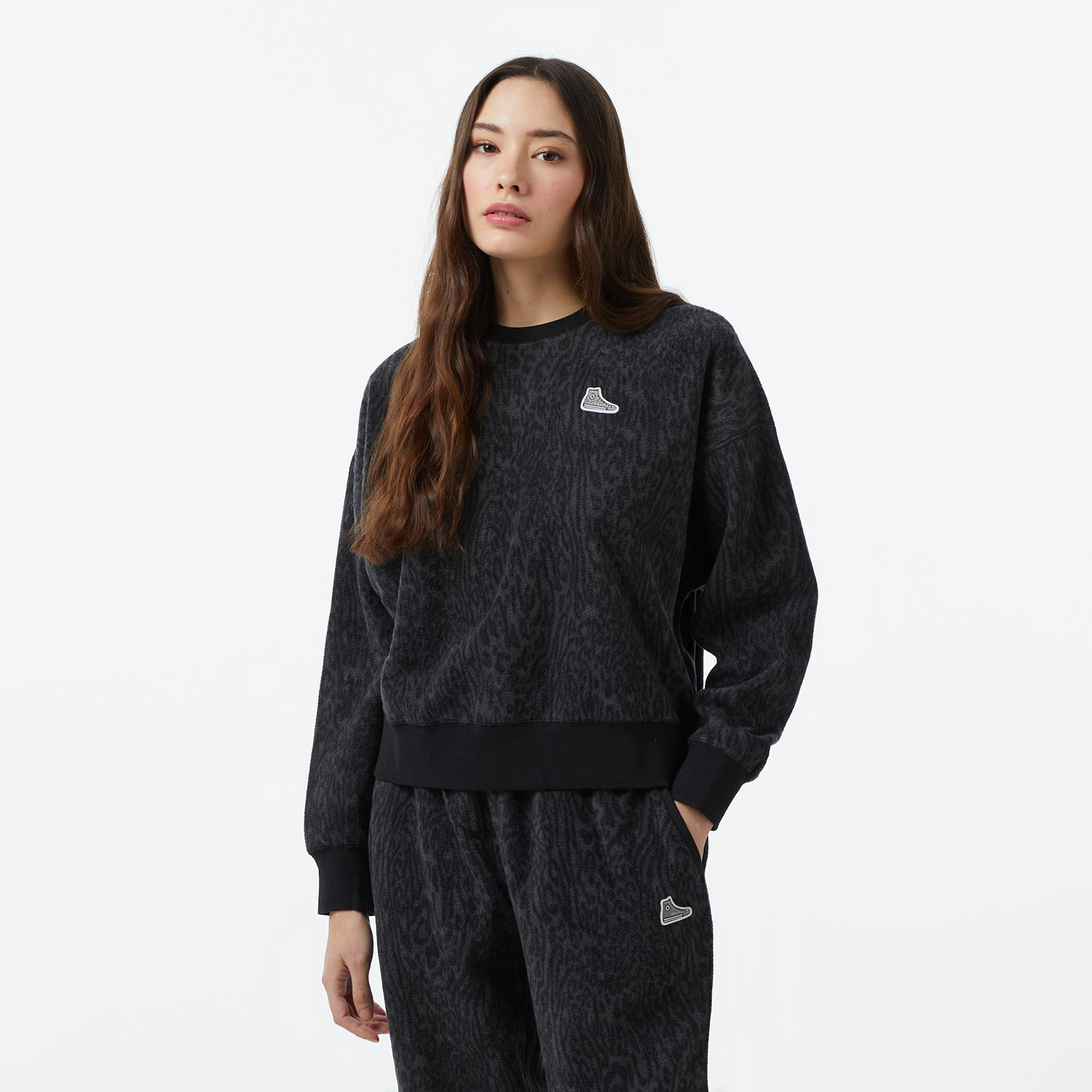 Converse Kadın Siyah Sweatshirt