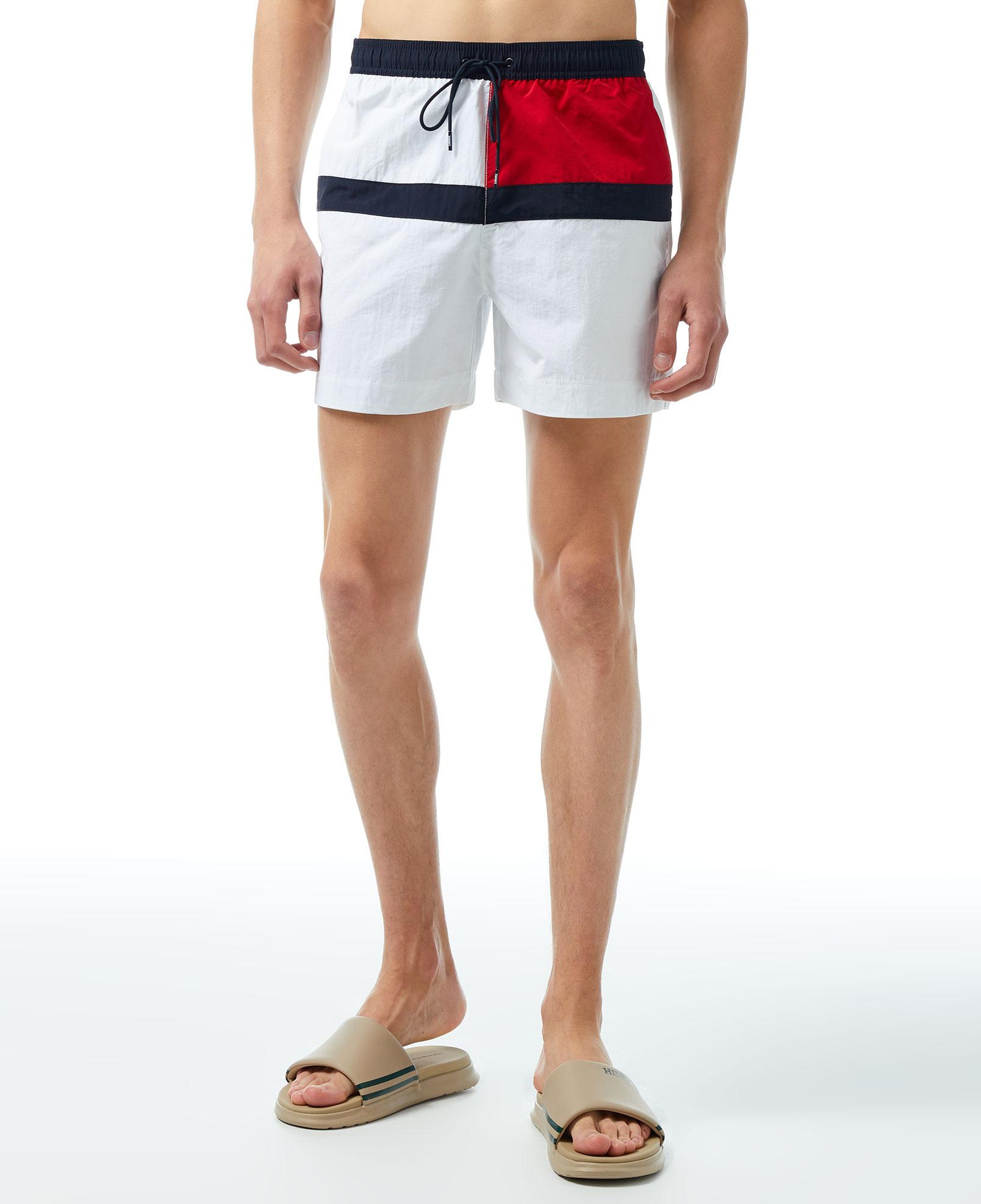 Tommy Hilfiger Medium Drawstring Erkek Beyaz Mayo Şort