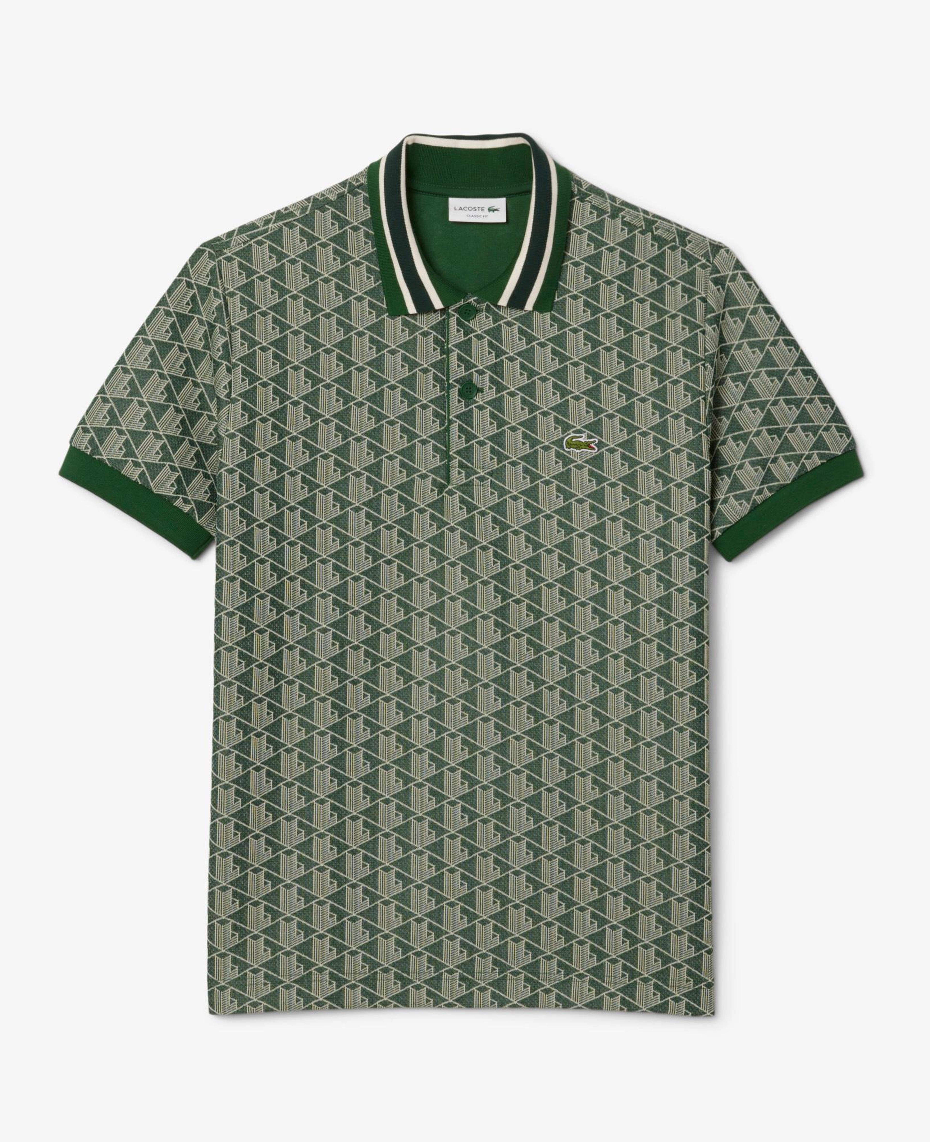 Lacoste Erkek Classic Fit Monogram Yeşil Polo