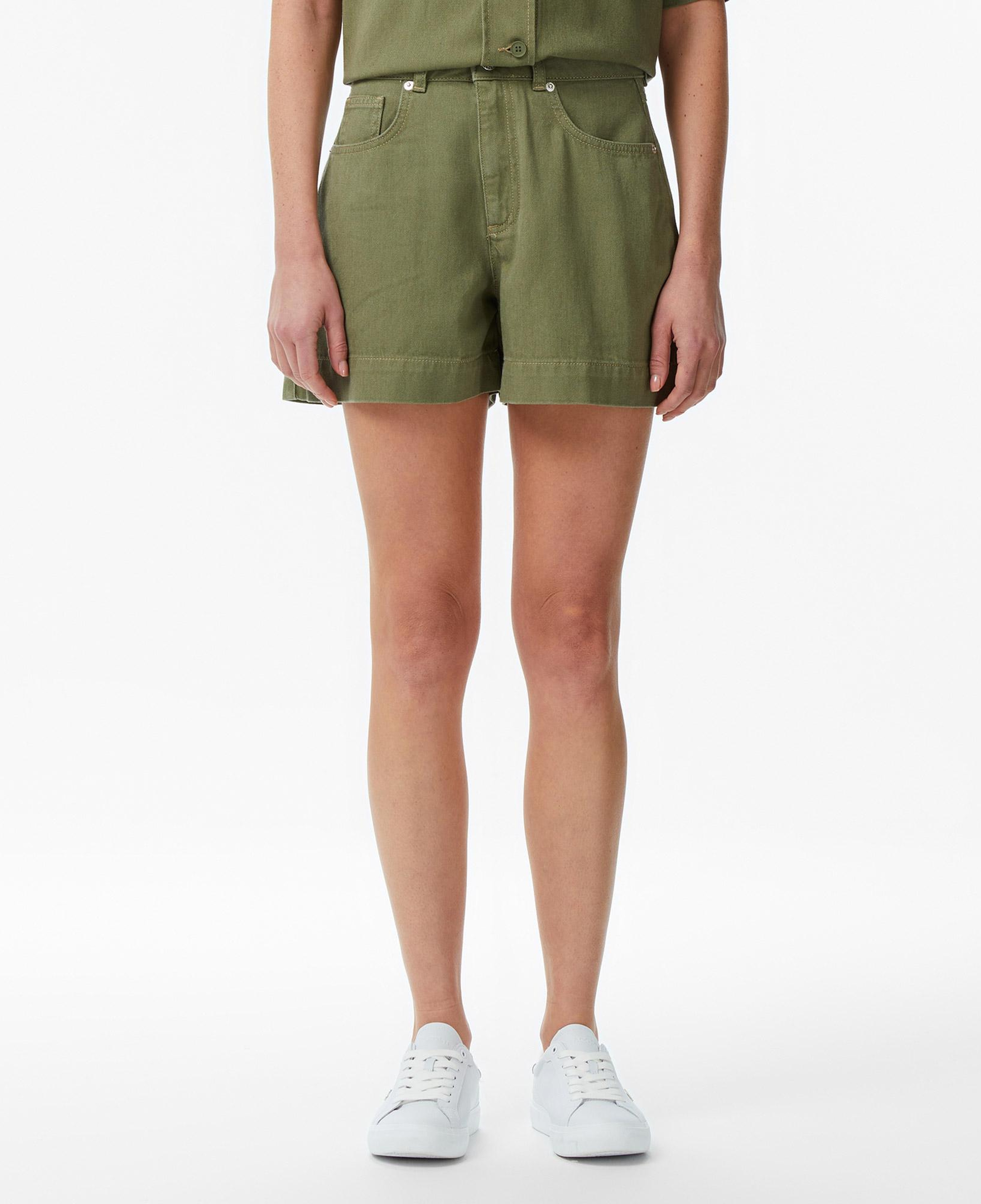 Lacoste Kadın Slim Fit Haki Bermuda