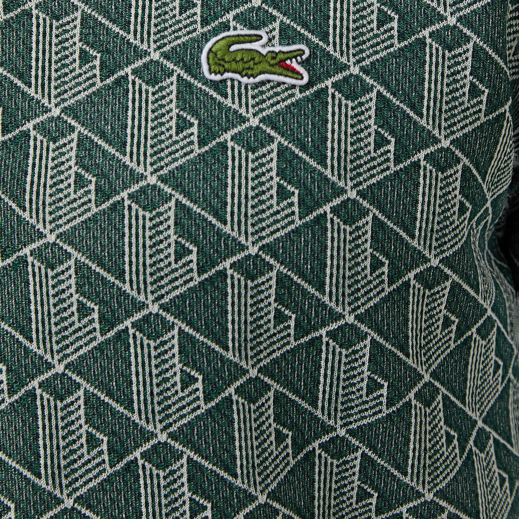 Lacoste Erkek Classic Fit Monogram Yeşil Polo