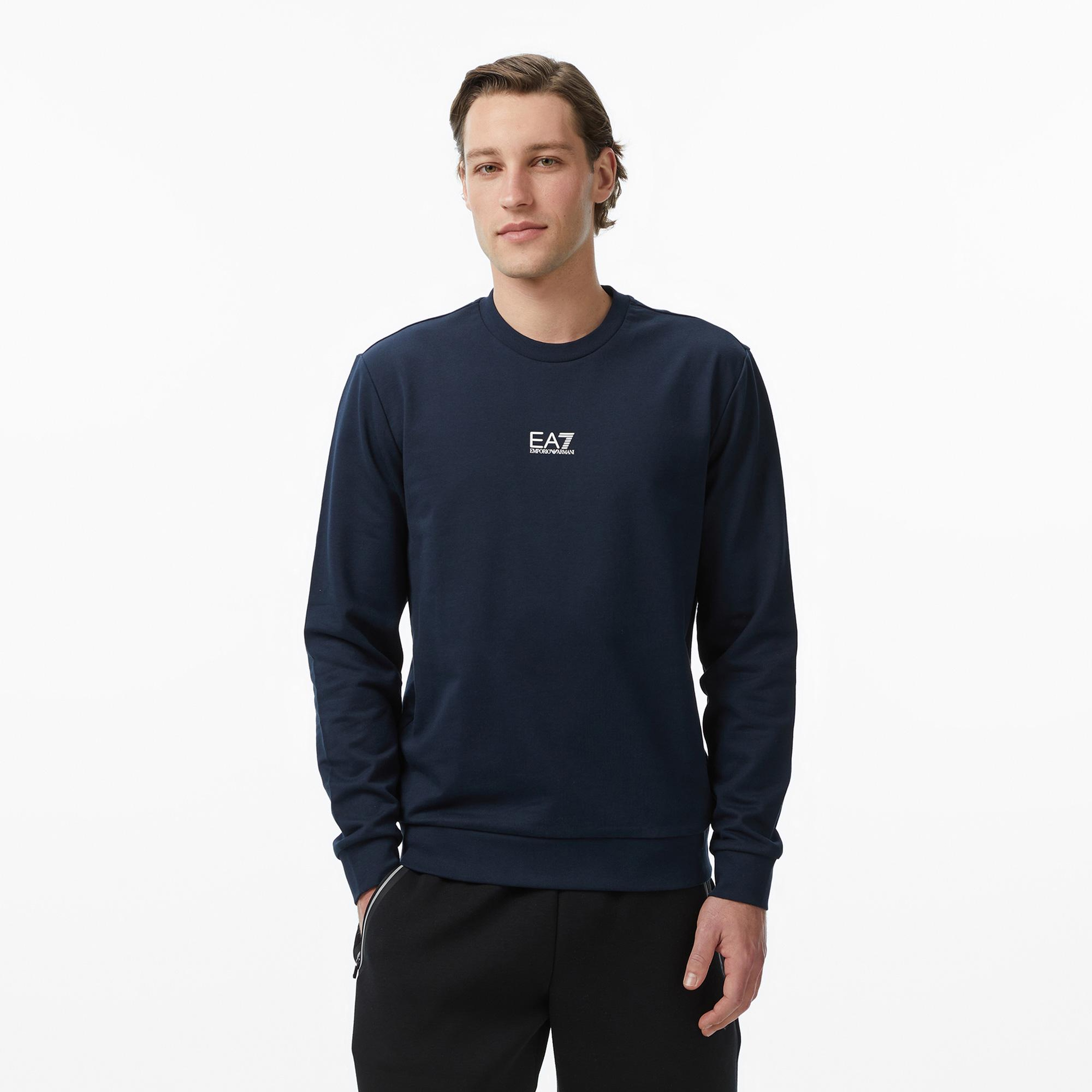 EA7 Erkek Mavi Sweatshirt