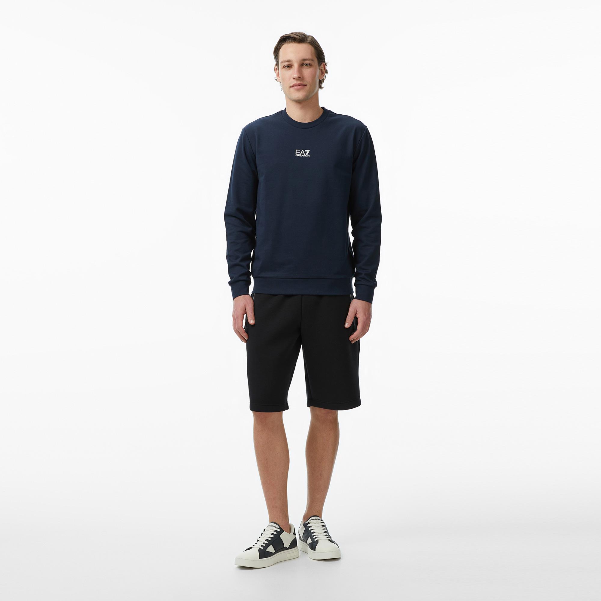 EA7 Erkek Mavi Sweatshirt