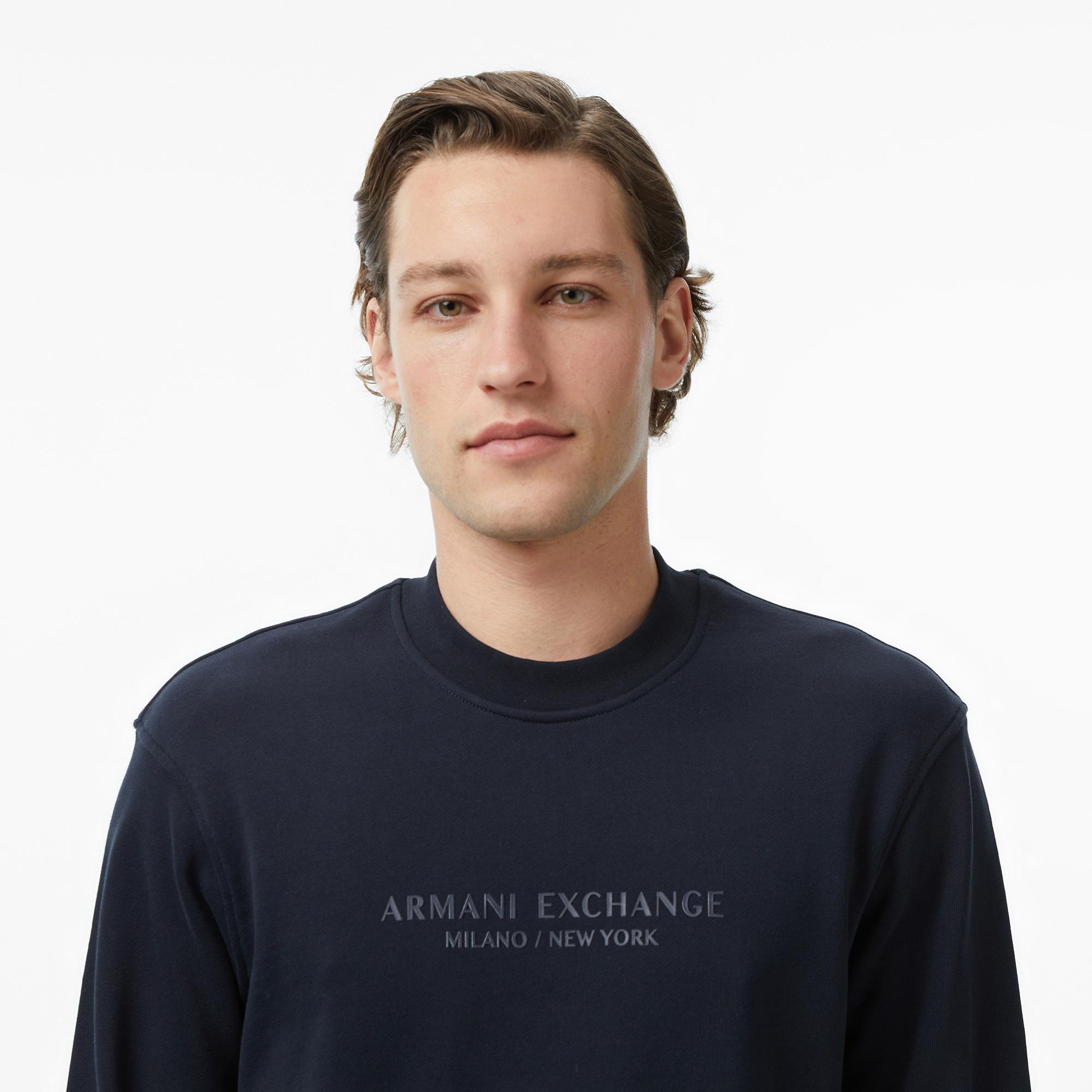 Armani Exchange Erkek Lacivert Sweatshirt