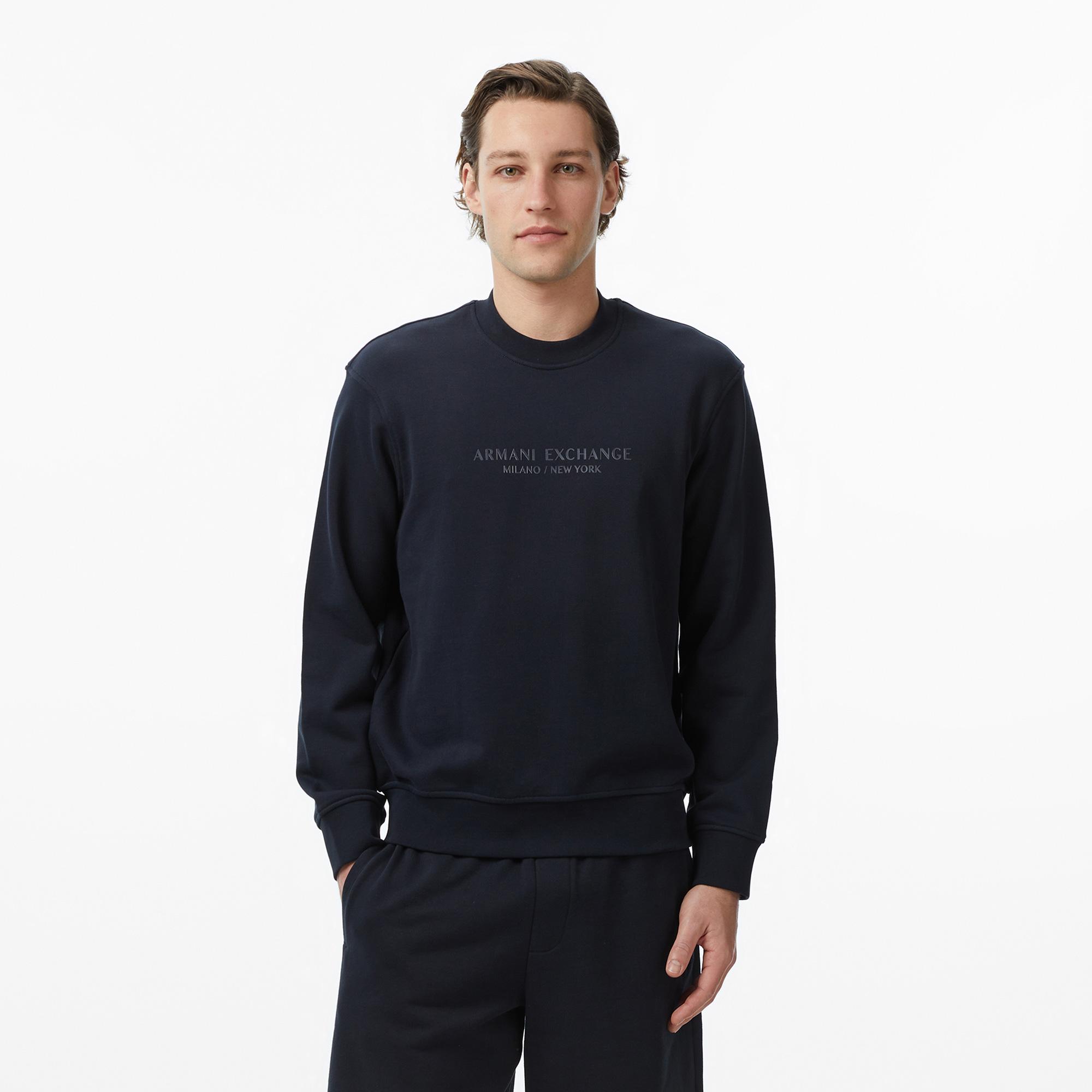 Armani Exchange Erkek Lacivert Sweatshirt