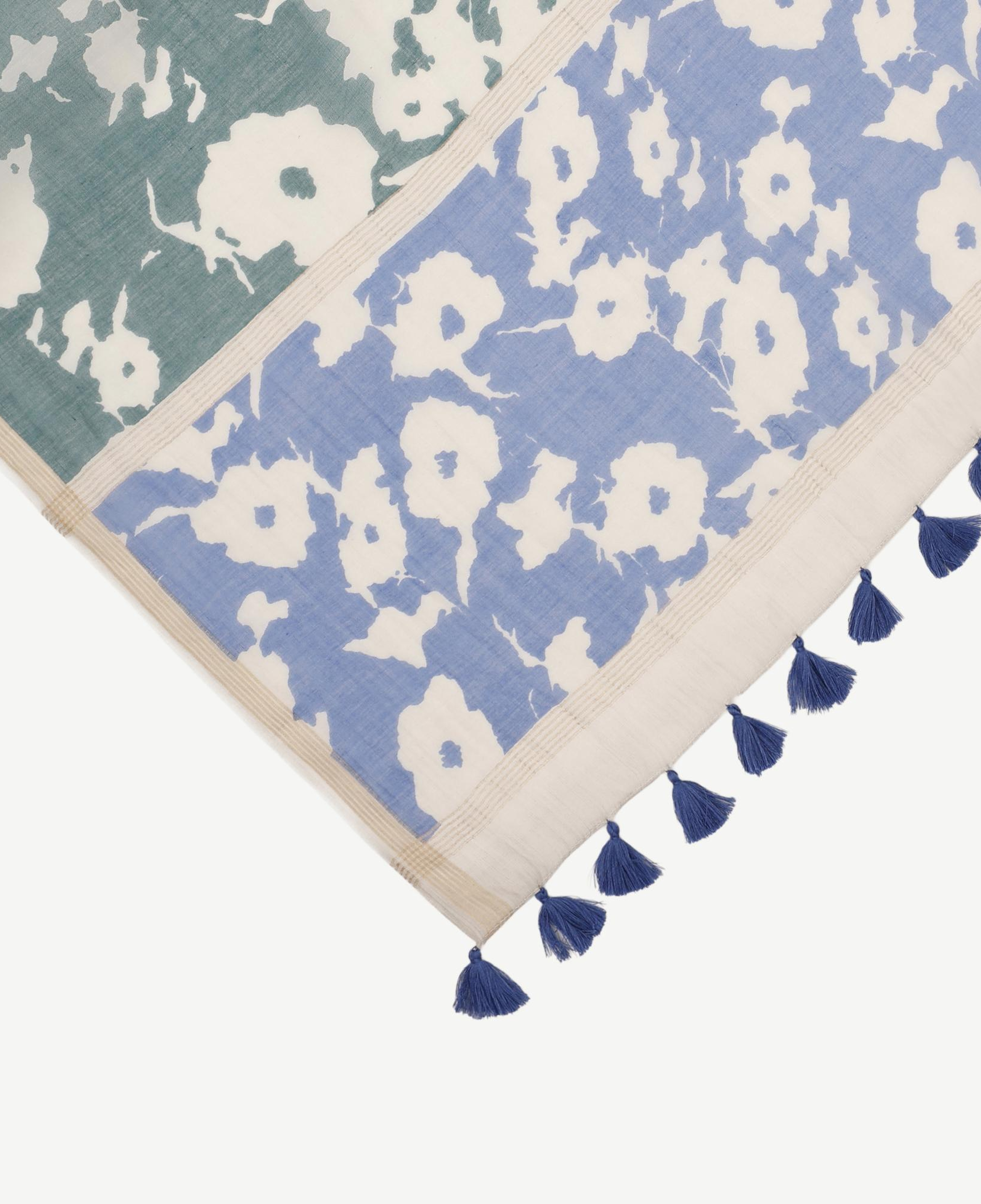 YARGICI Püskül Detaylı Çiçek Desenli Şal