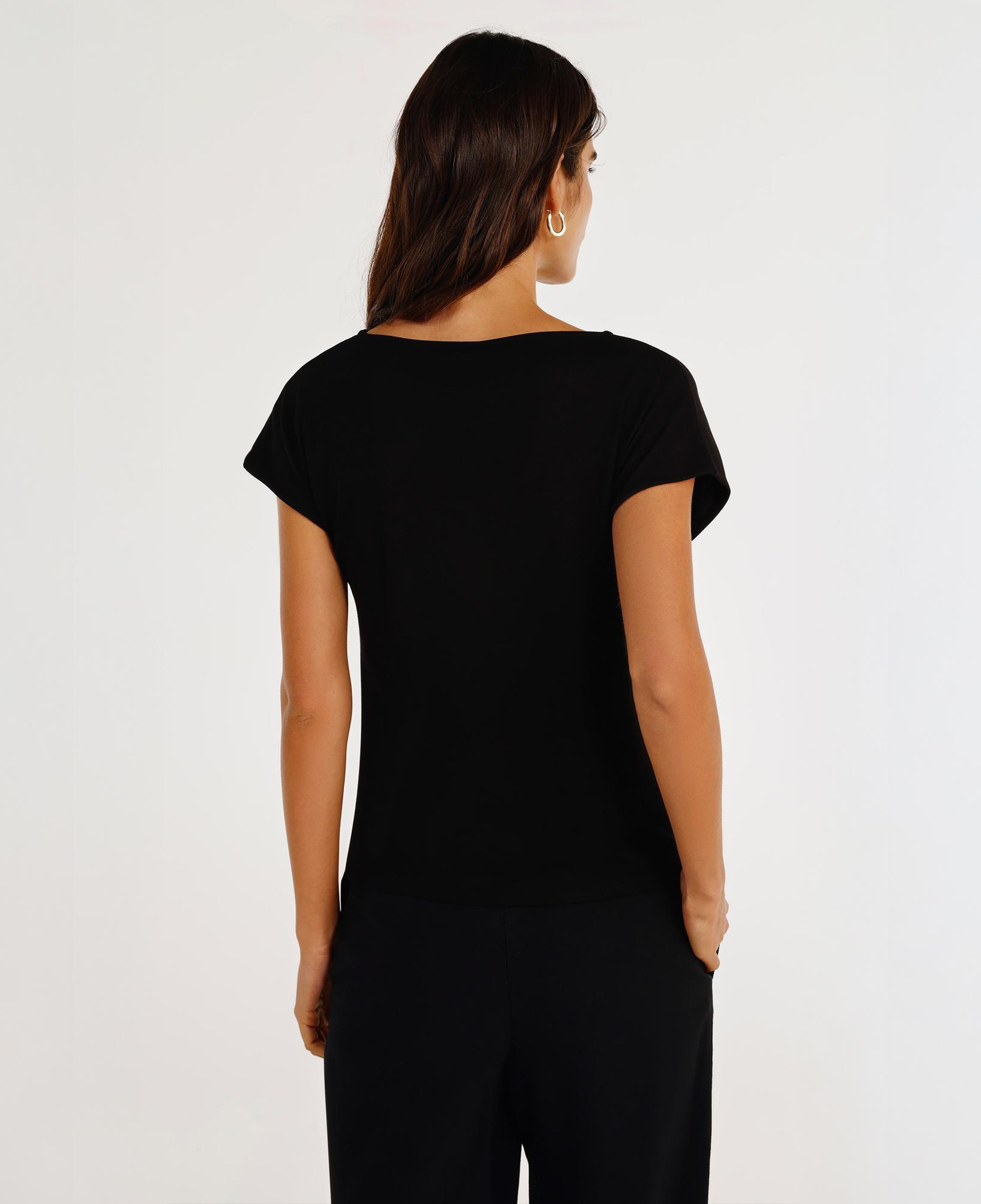 YARGICI Kruvaze Detaylı Kısa Kollu T-shirt
