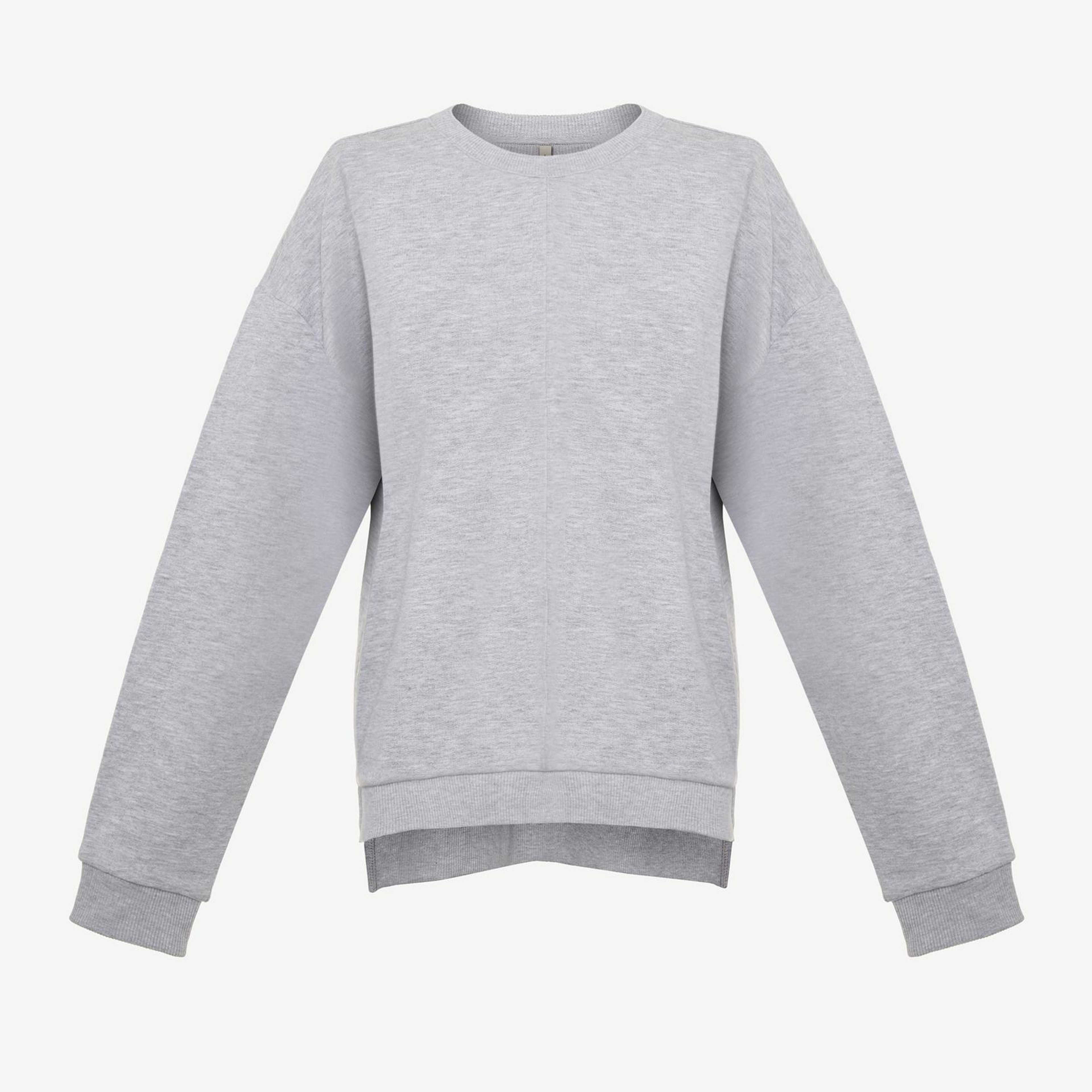 YARGICI Dikiş Ve Yırtmaç Detaylı Bisiklet Yaka Sweatshirt