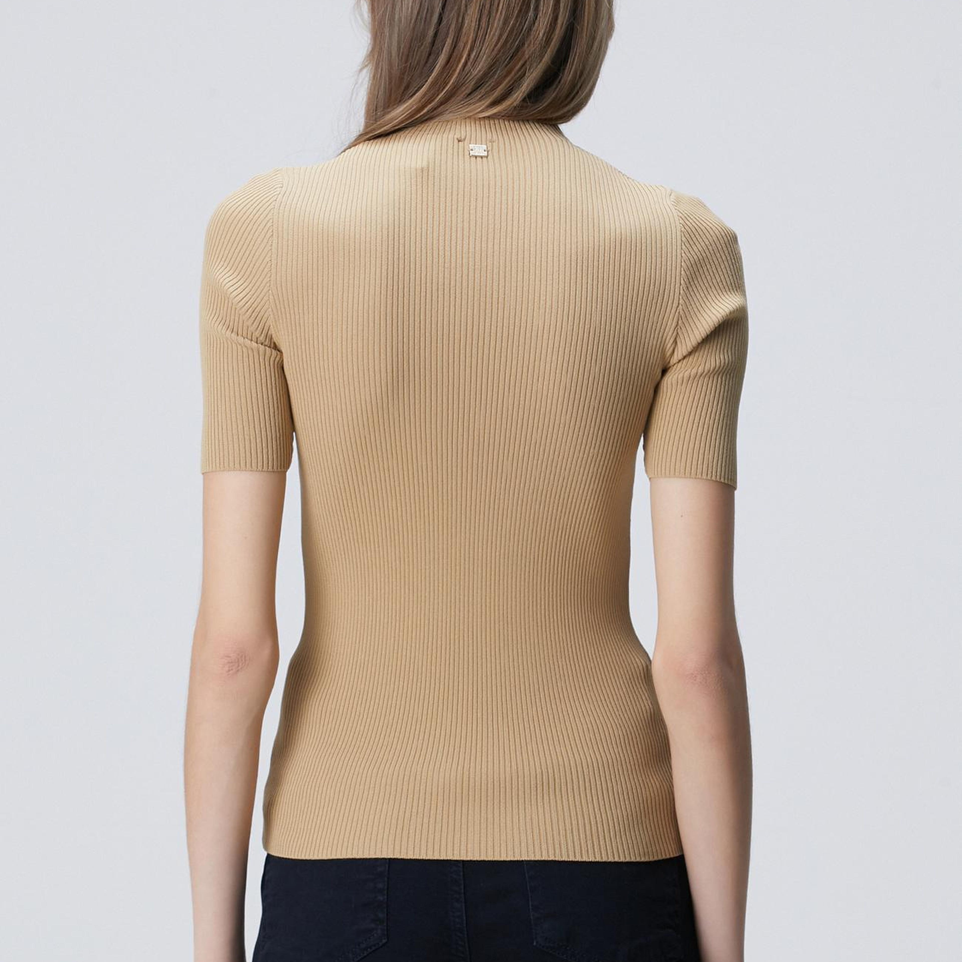 Network Kadın Camel Yarım Kol Rayon Basic Kazak