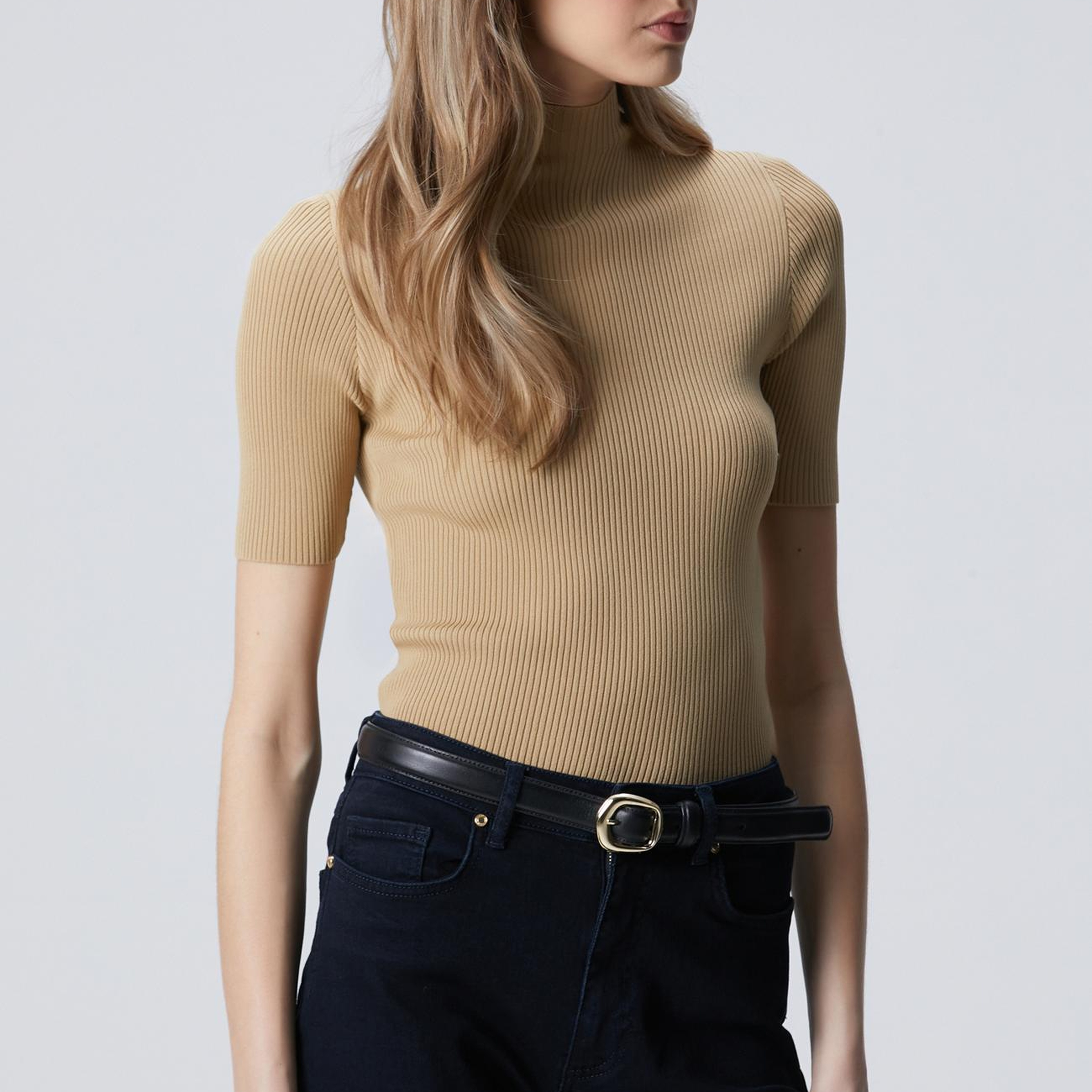 Network Kadın Camel Yarım Kol Rayon Basic Kazak