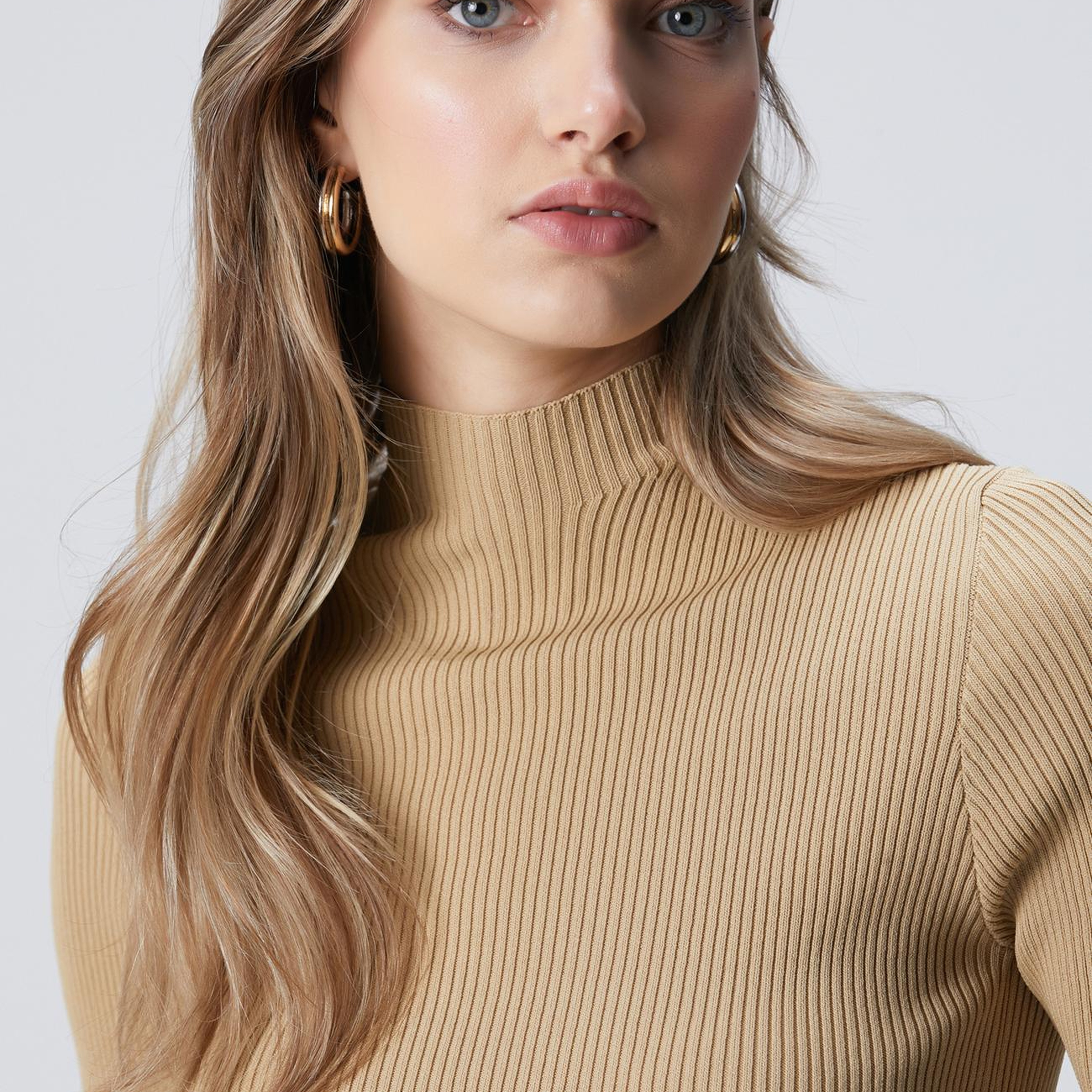 Network Kadın Camel Yarım Kol Rayon Basic Kazak