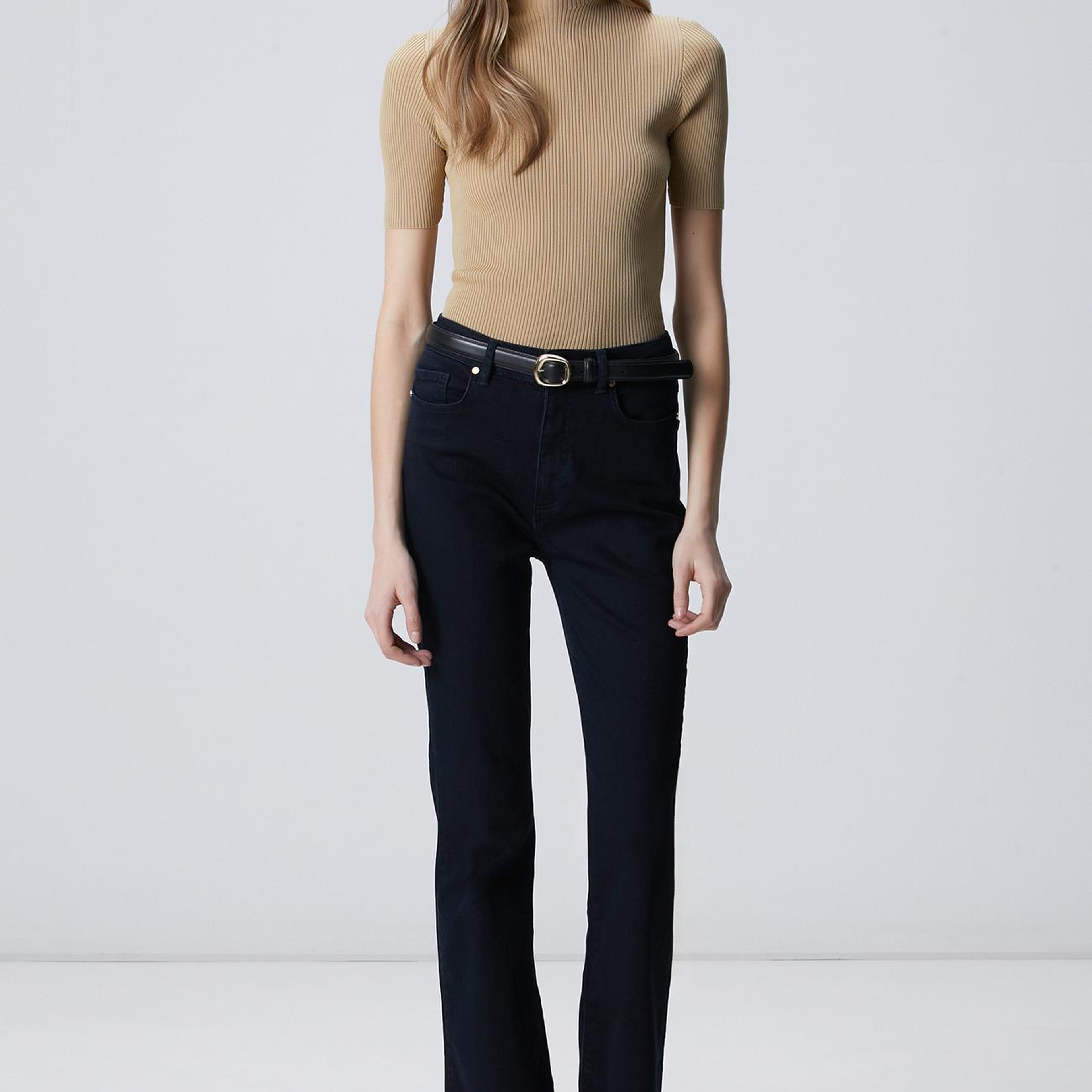 Network Kadın Camel Yarım Kol Rayon Basic Kazak