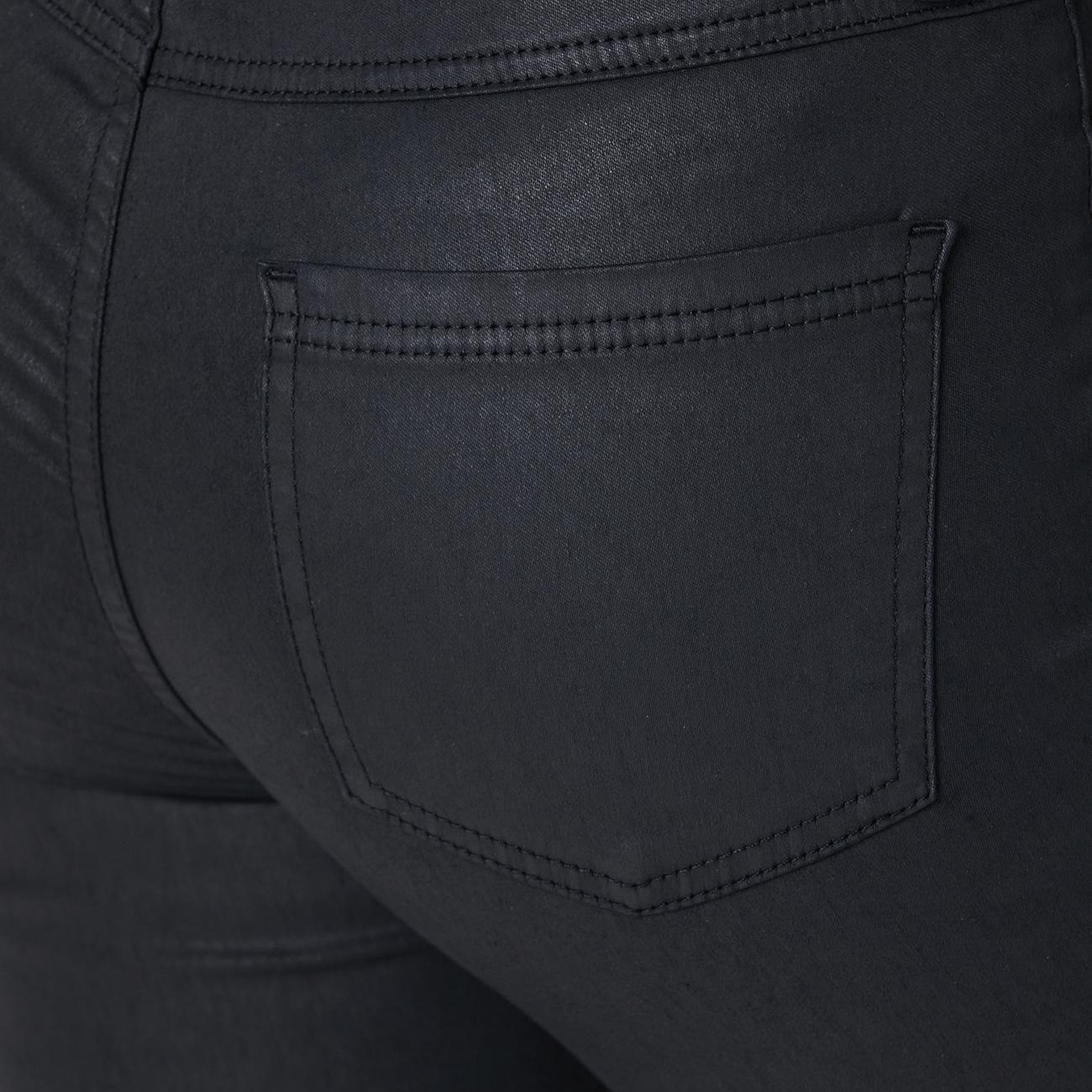 Network Kadın Siyah Kaplamalı Skinny Kalıp Denim Pantolon