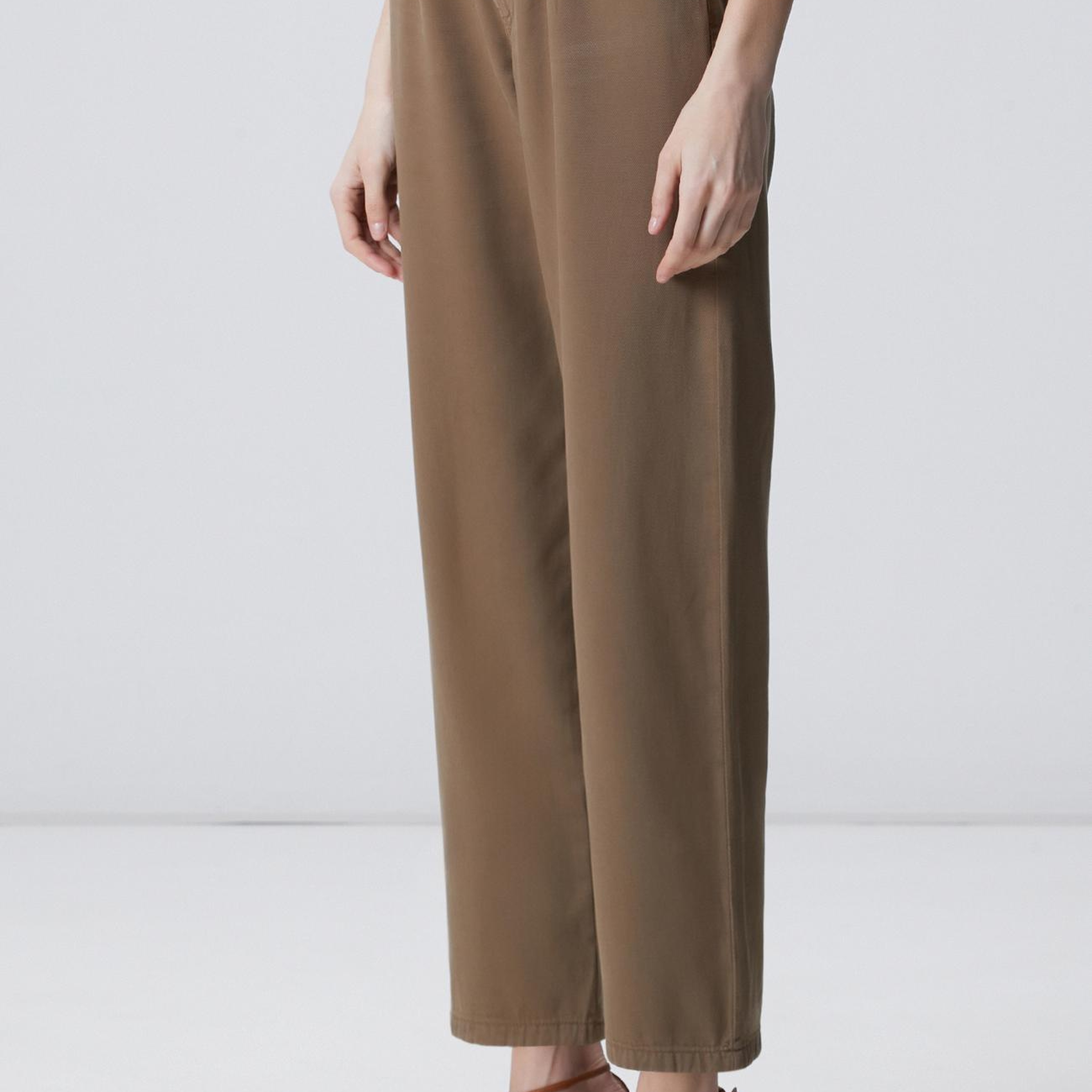Network Kadın Vizon Tencel Karışımlı Casual Pantolon