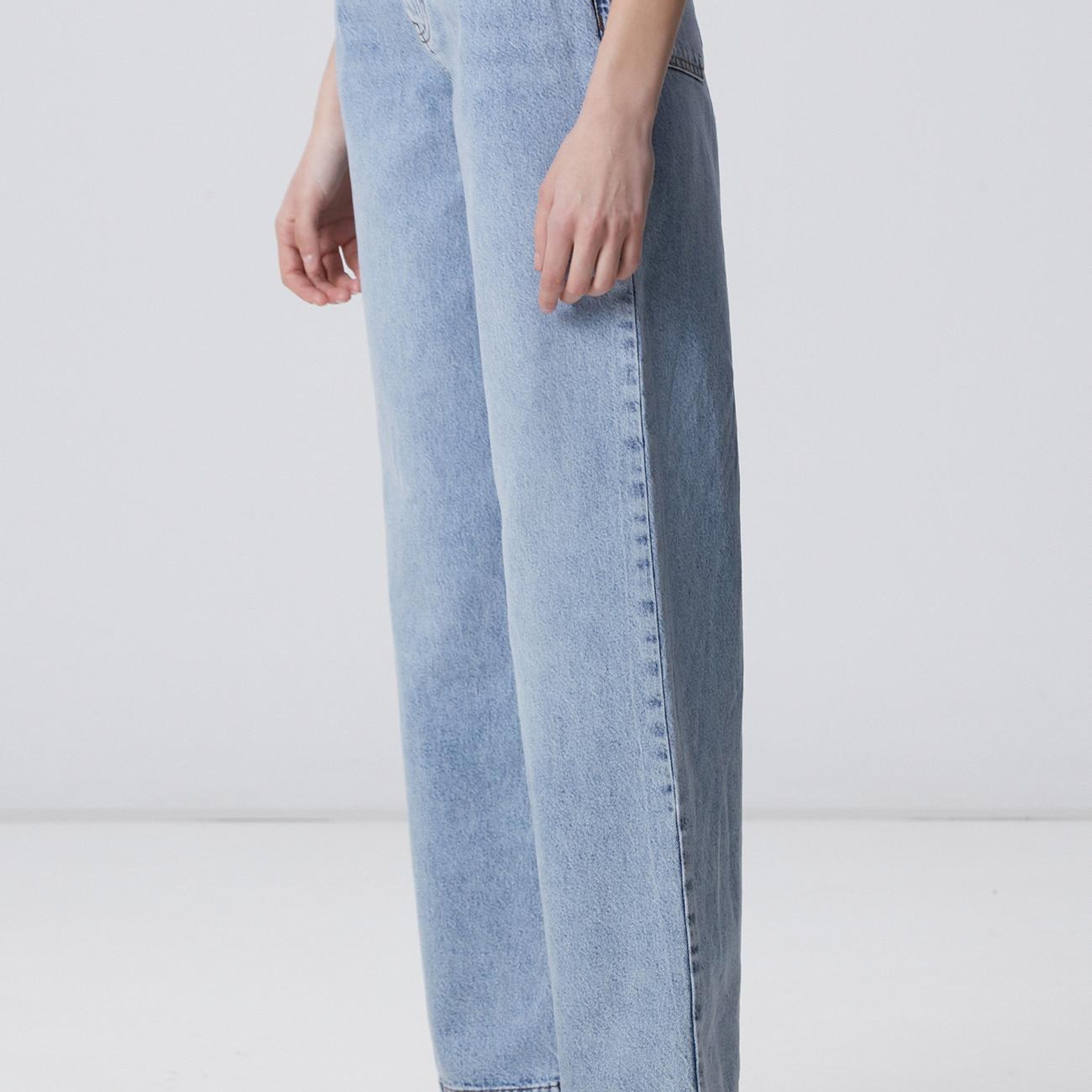 Network Kadın Mavi Wide Leg Denim Pantolon