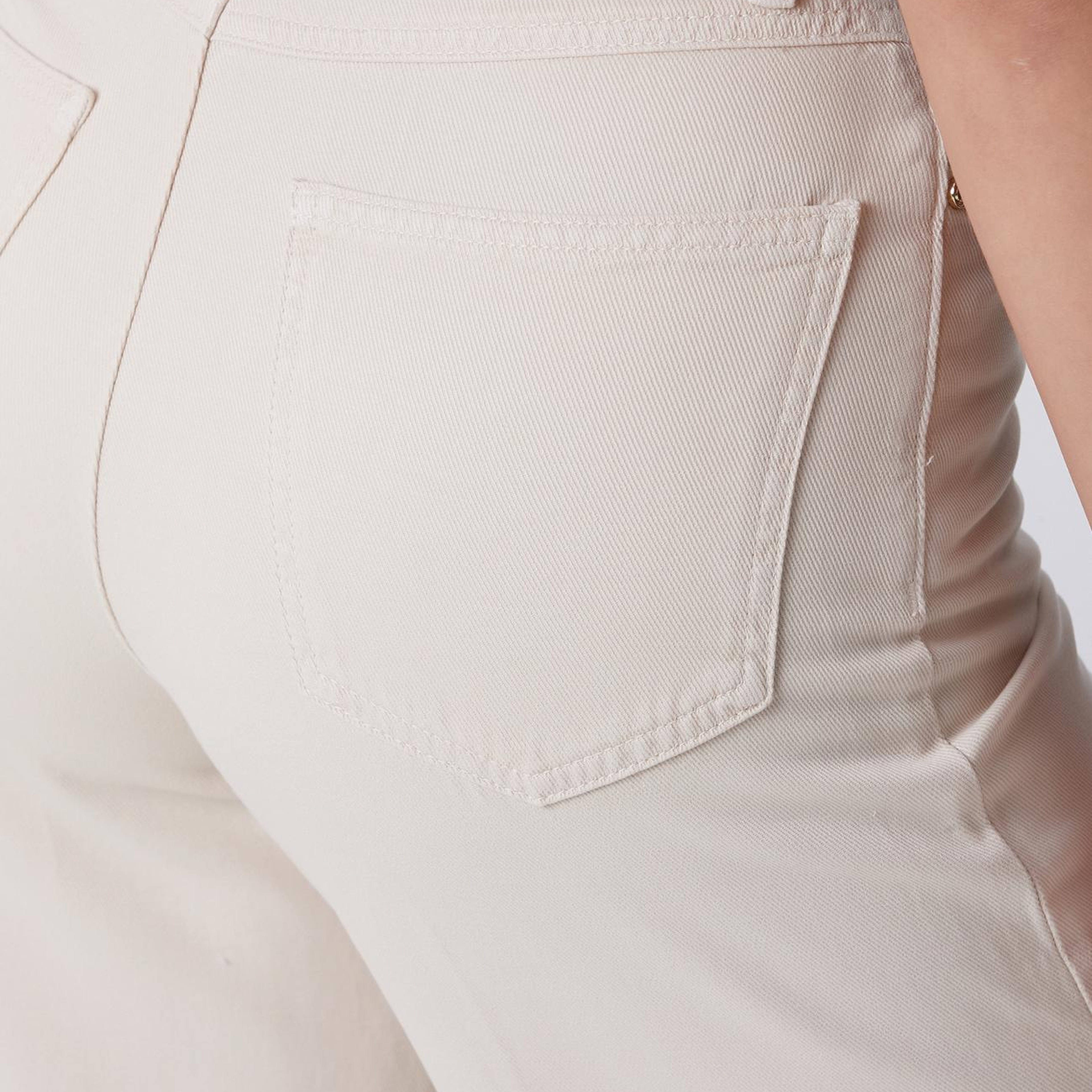 Network Kadın Kırık Beyaz Wide Leg Tencel Casual Pantolon