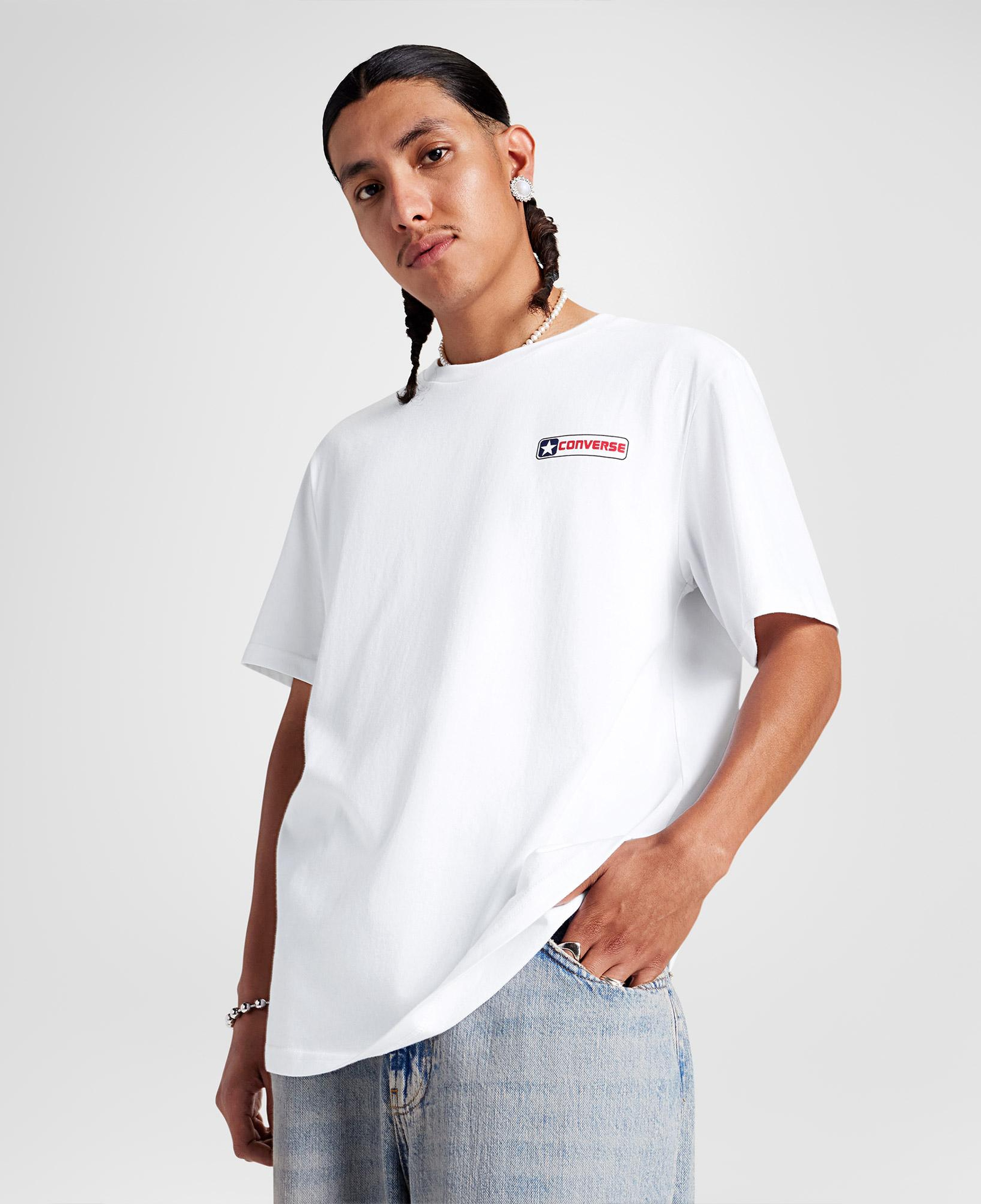 Converse Erkek Grafik Baskılı Beyaz T-Shirt
