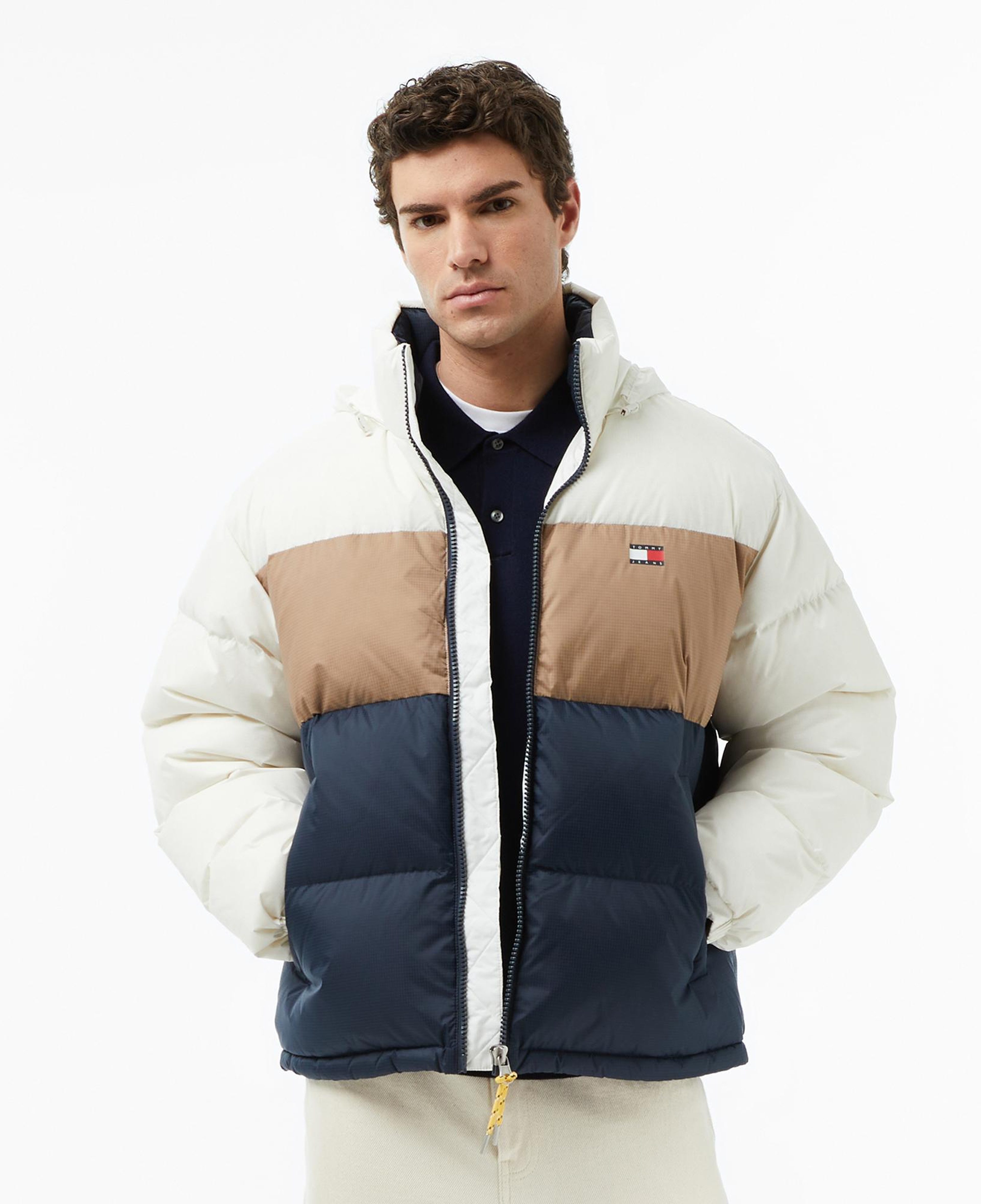 Tommy Jeans Alaska Erkek Beyaz Puffer Mont