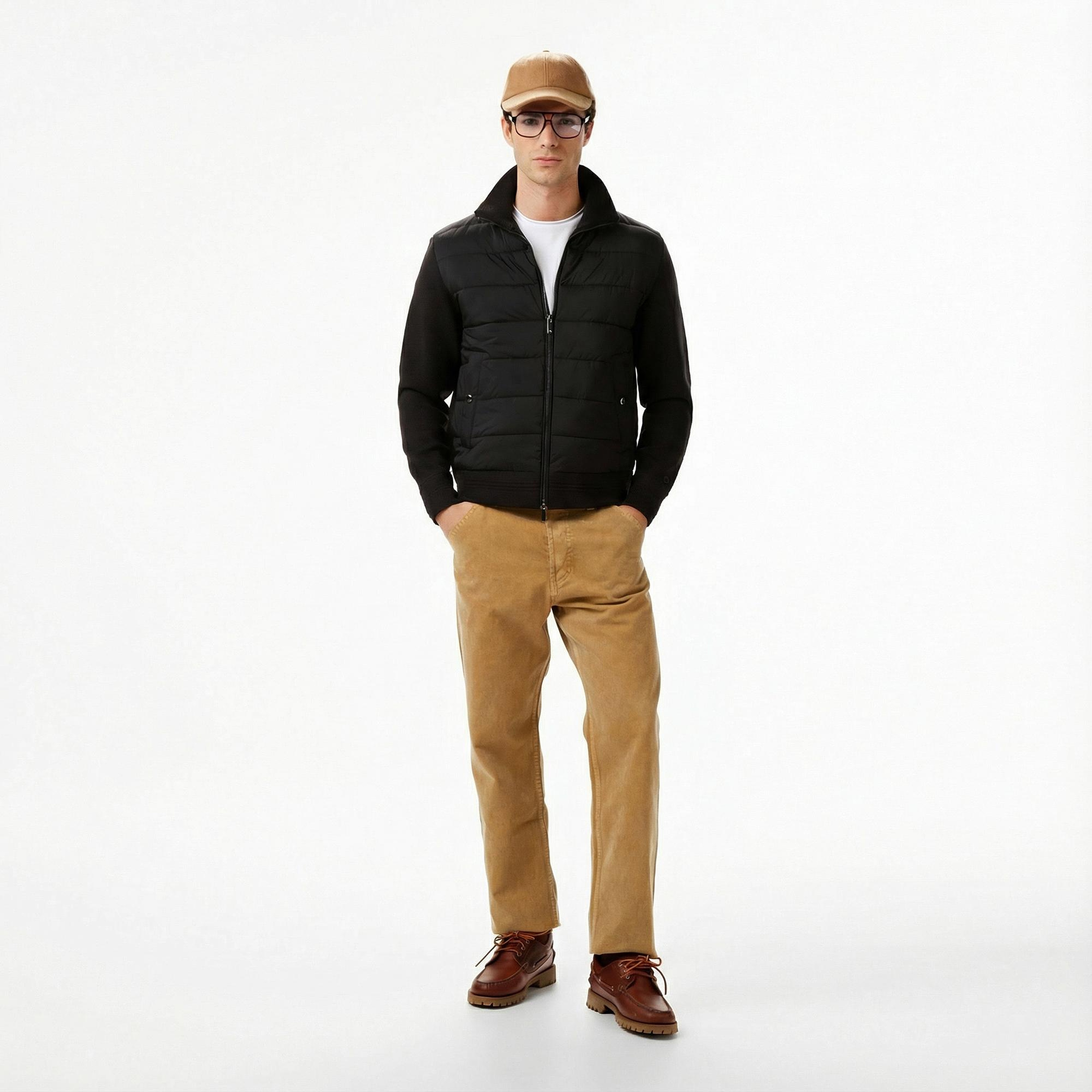 Tommy Hilfiger Mixed Media Erkek Siyah Ceket