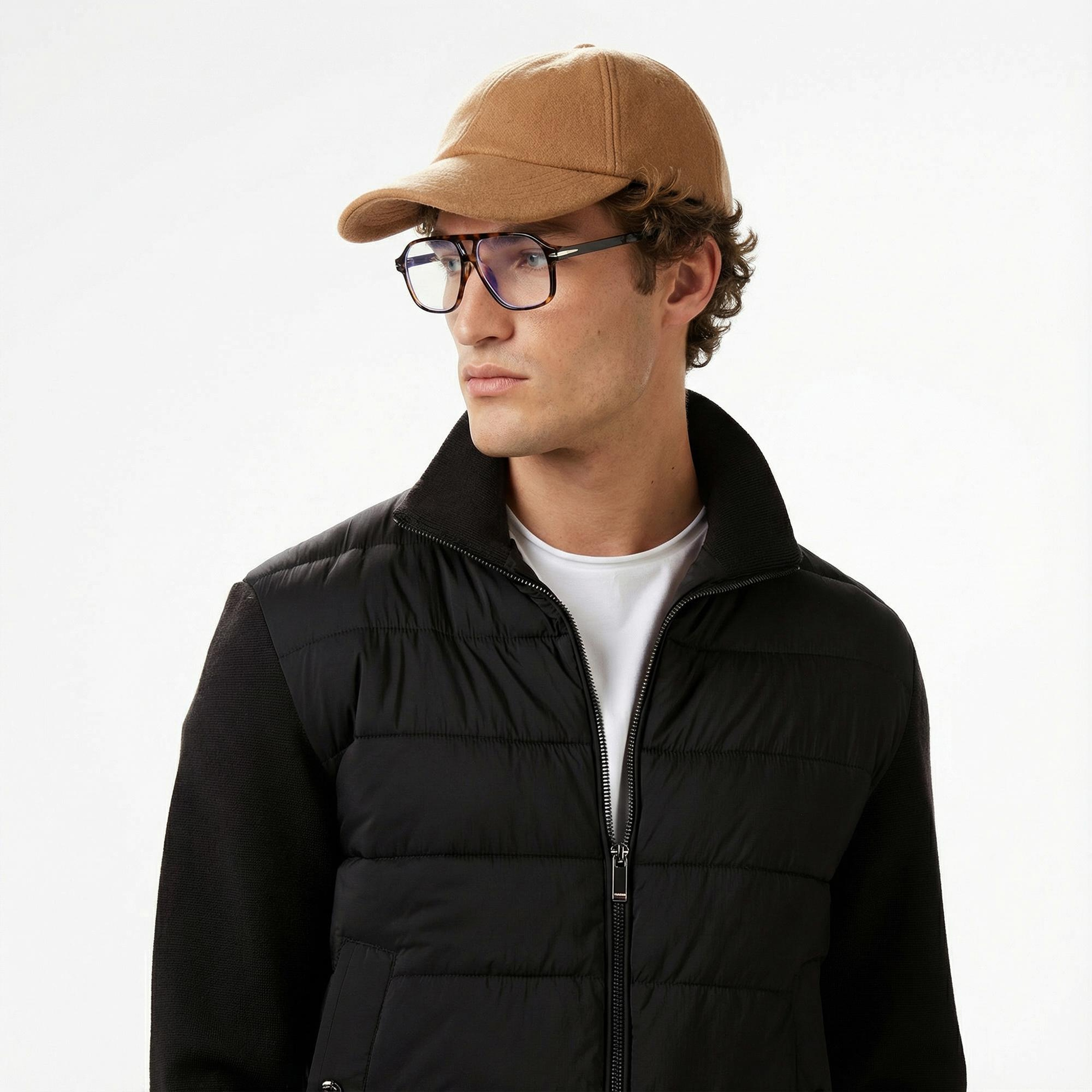 Tommy Hilfiger Mixed Media Erkek Siyah Ceket