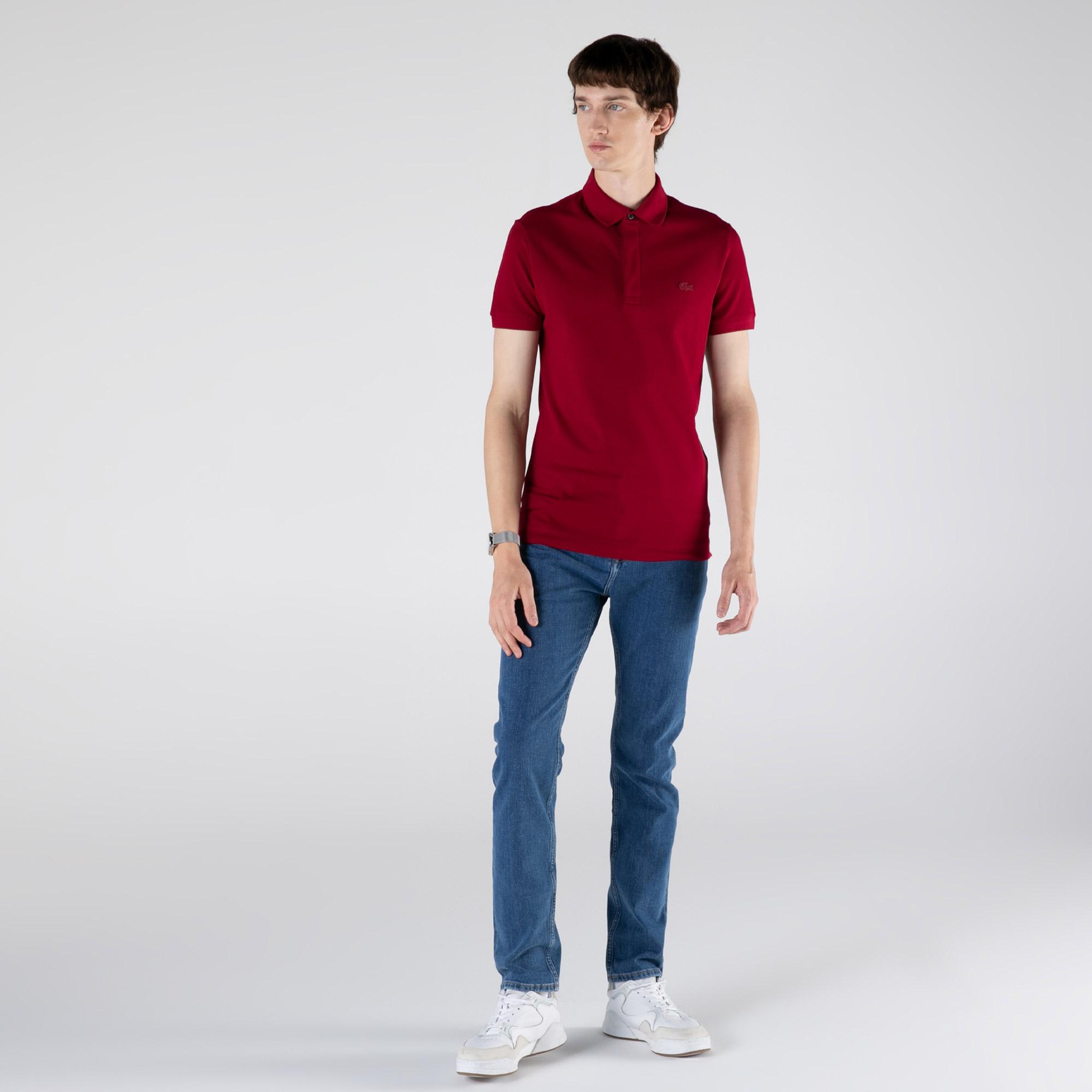 Lacoste Paris Erkek Regular Fit Bordo Polo