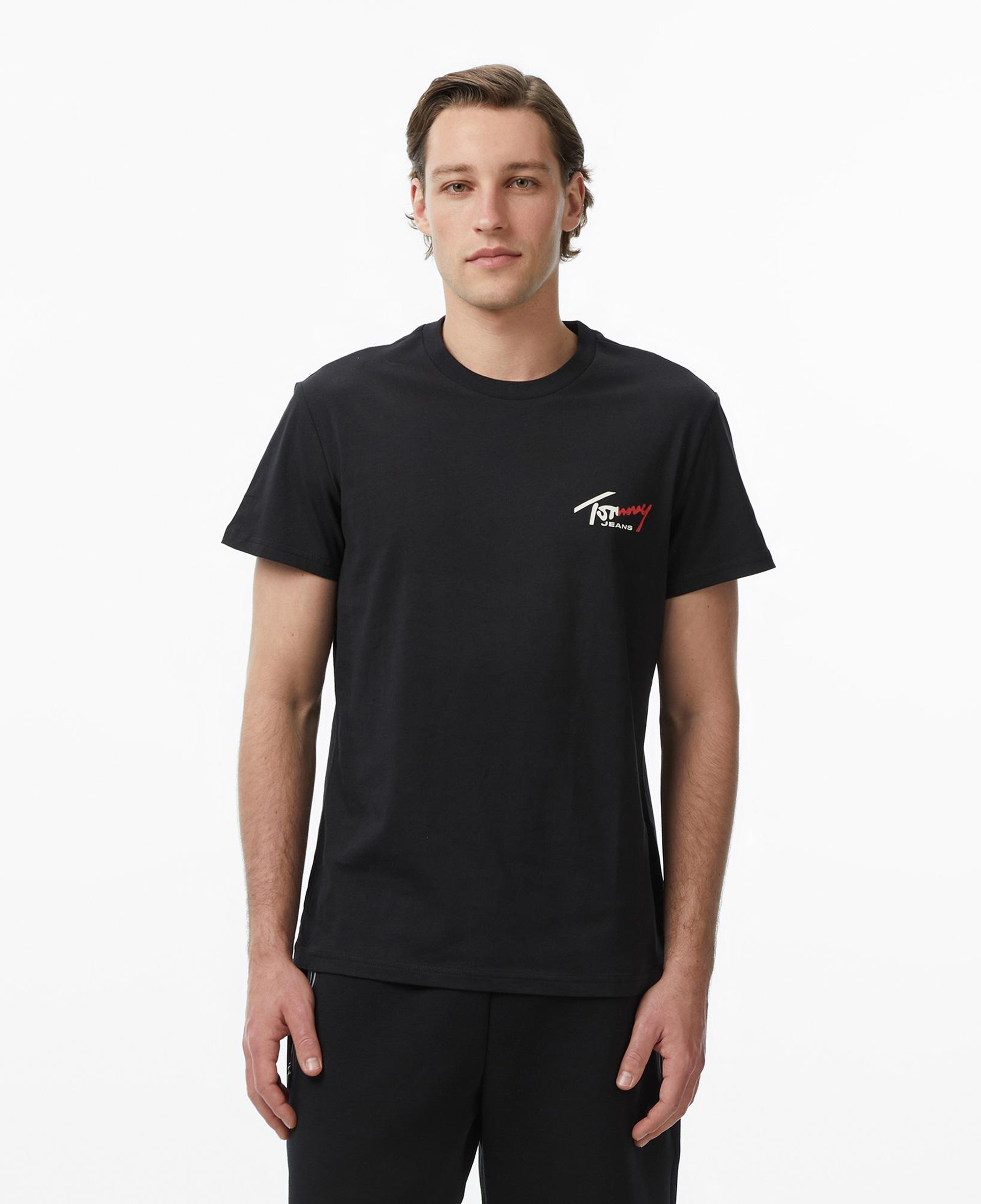 Tommy Hilfiger Signature Erkek Siyah T-Shirt