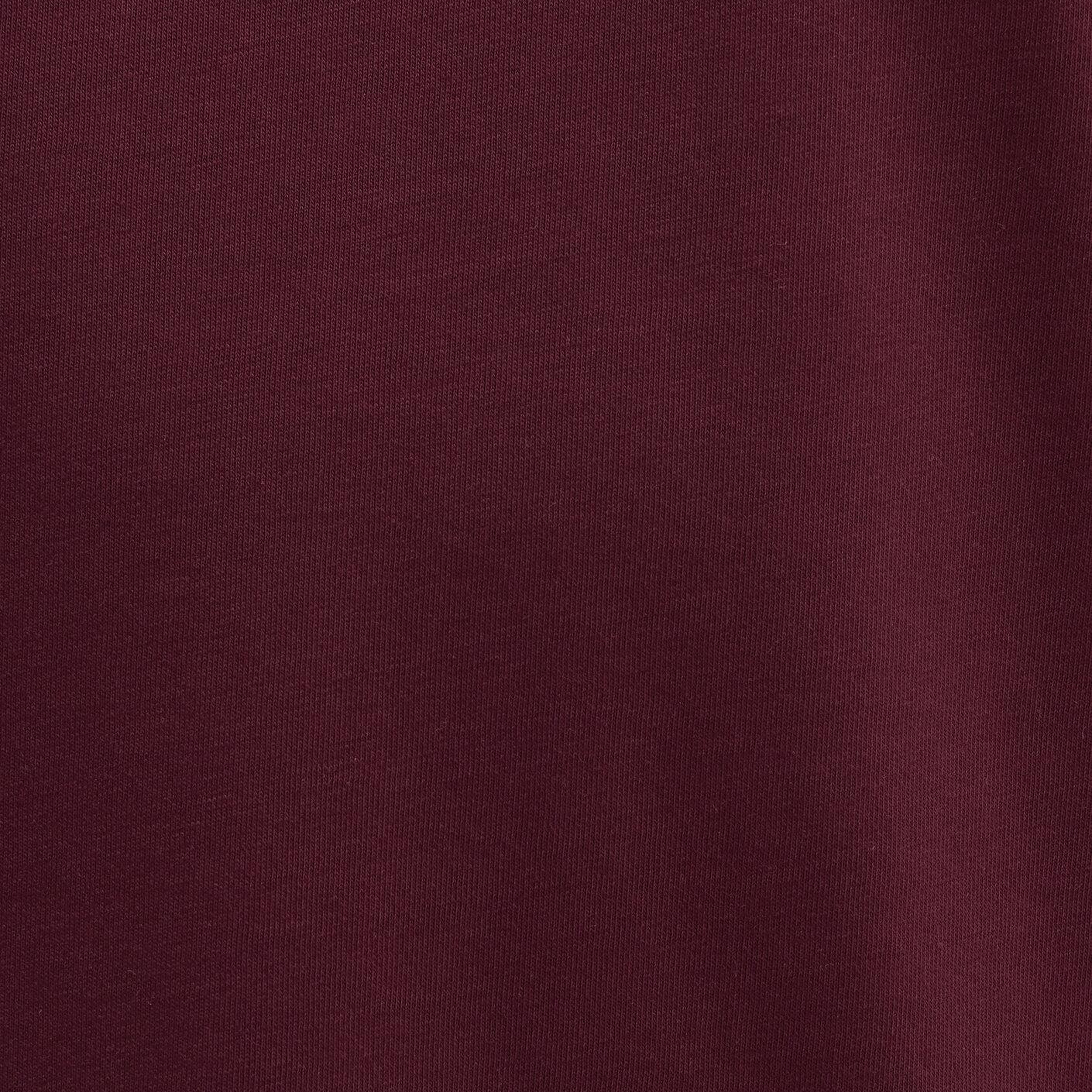Mavi Etiket Detaylı Bordo Basic Tişört Loose Fit / Bol Rahat Kesim 0611824-70394