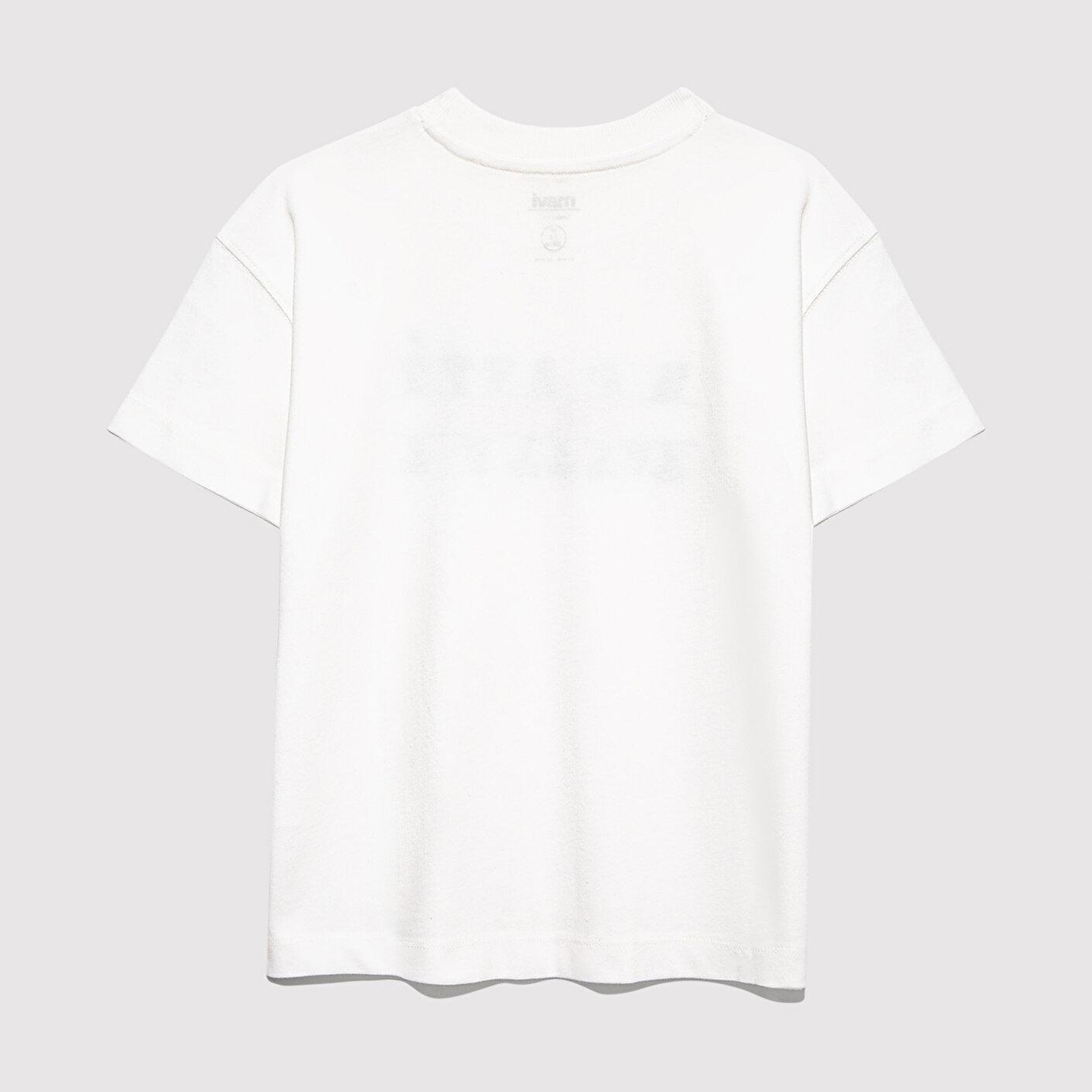 Mavi Mavi Logo Baskılı Ekru Tişört Loose Fit / Bol Rahat Kesim 6610397-70057