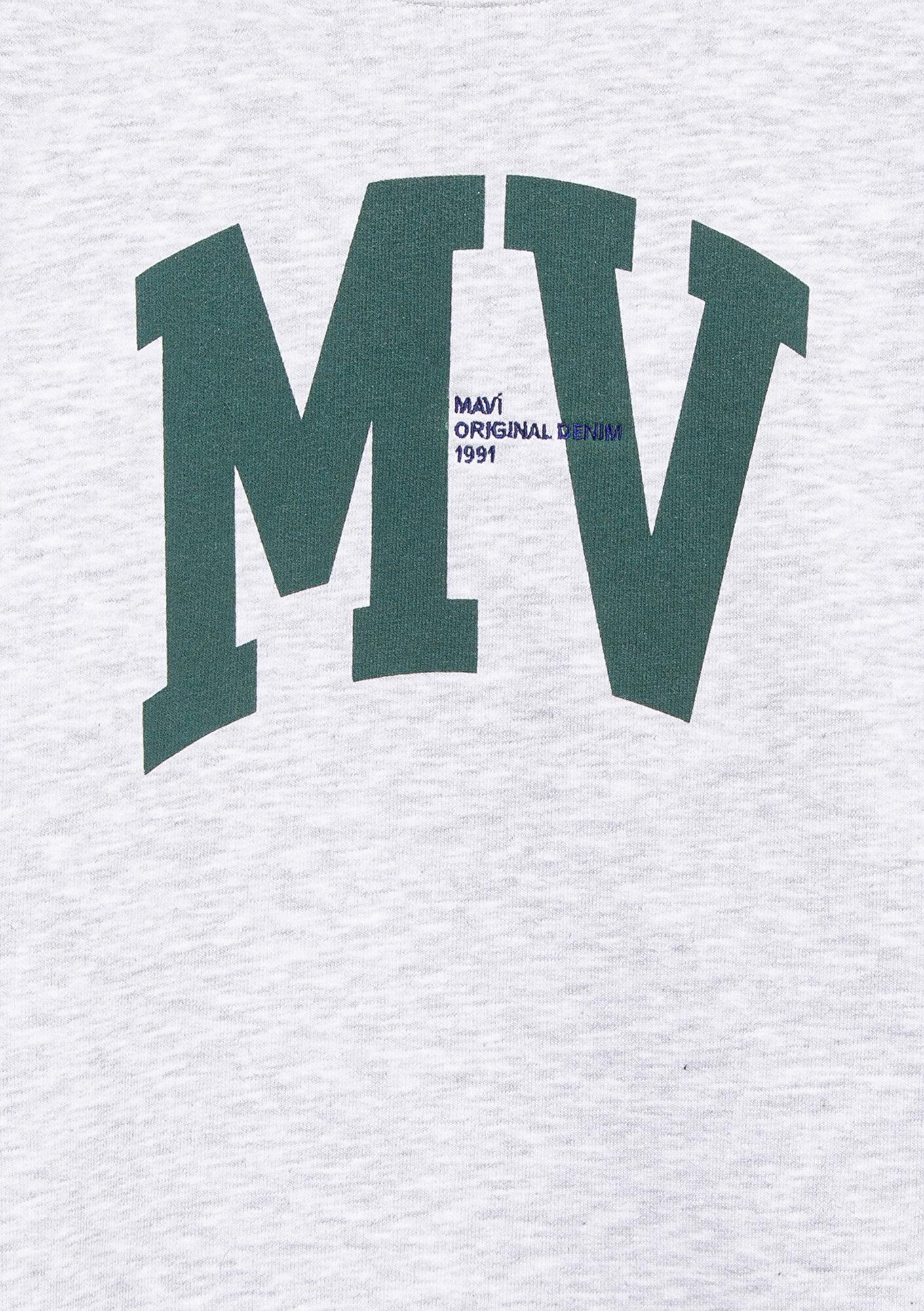 Mavi MV Baskılı Gri Sweatshirt 6S10054-88467